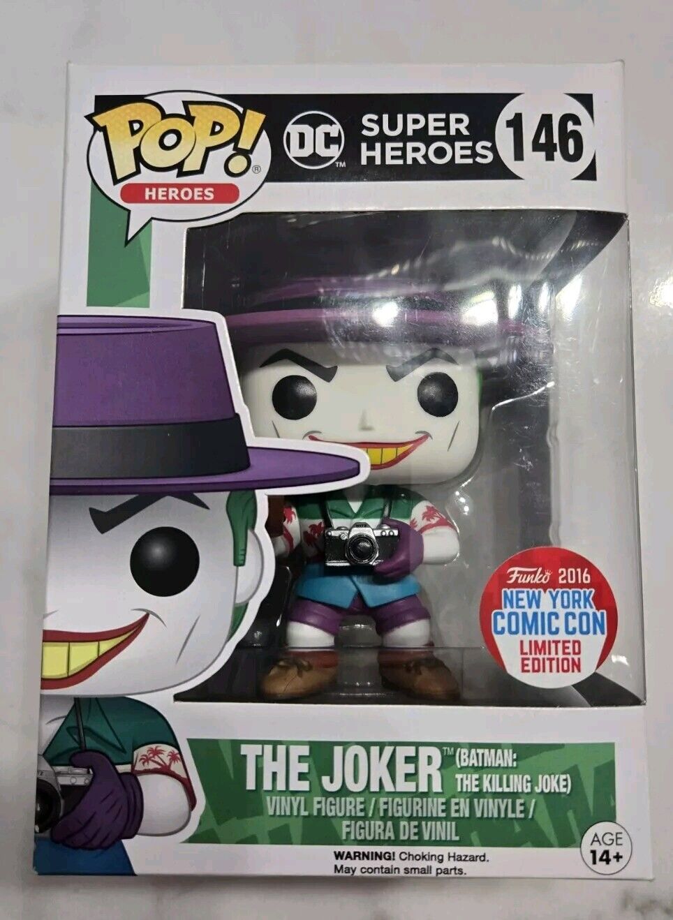 Funko Pop DC Universe Joker Killing Joke #146 2016 NYCC Comic Con Exclusive