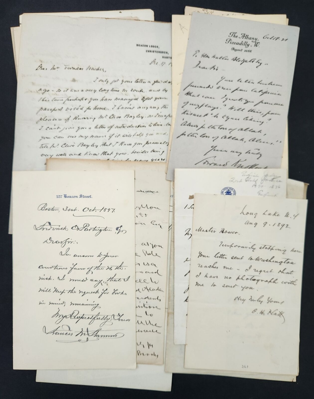 LOT antique 25 AUTOGRAPHS signatures letters of WRITERS POLITICIANS etc 