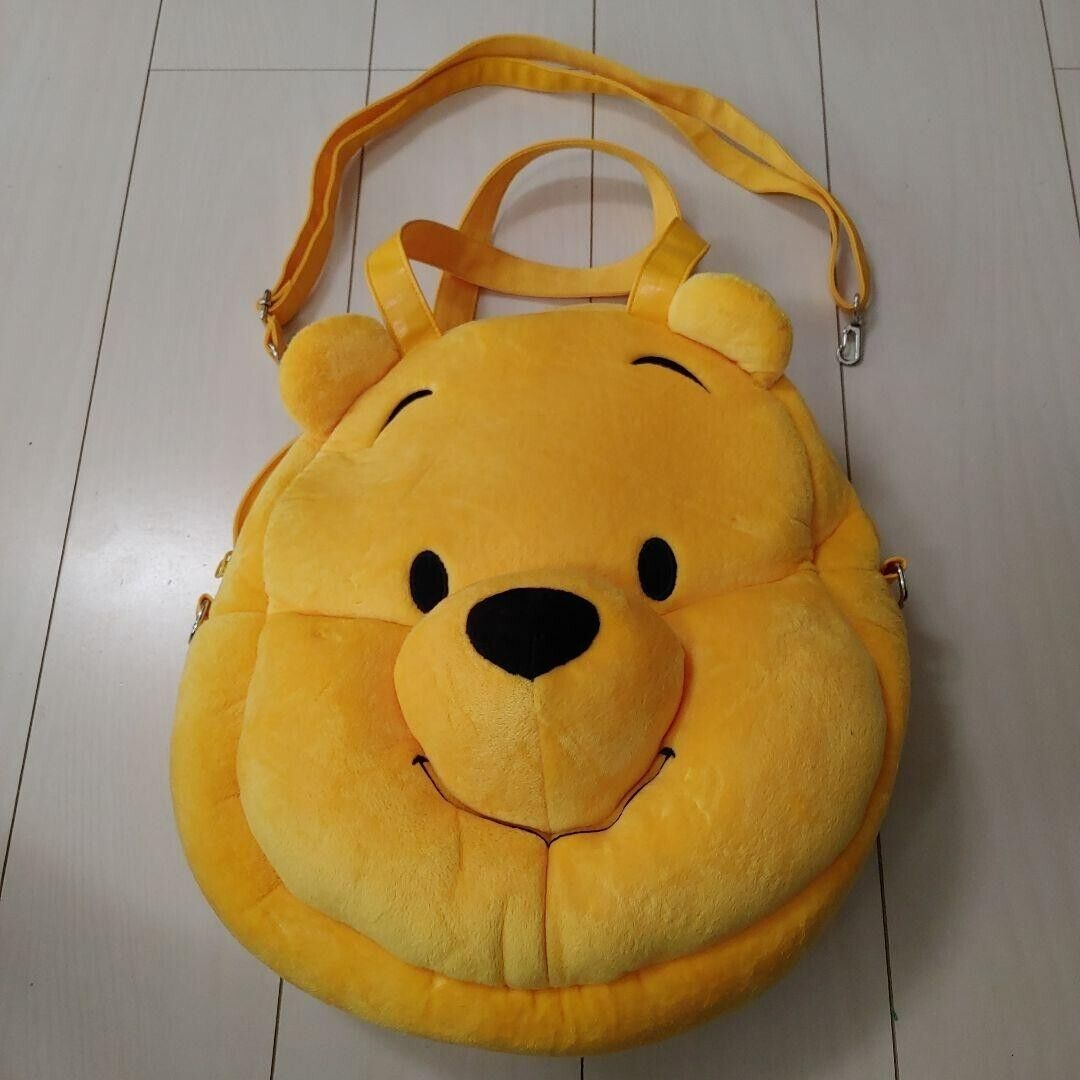 Winnie the Pooh Face Type Tote Shoulder Bag H13.8 inches Tokyo Disney Resort