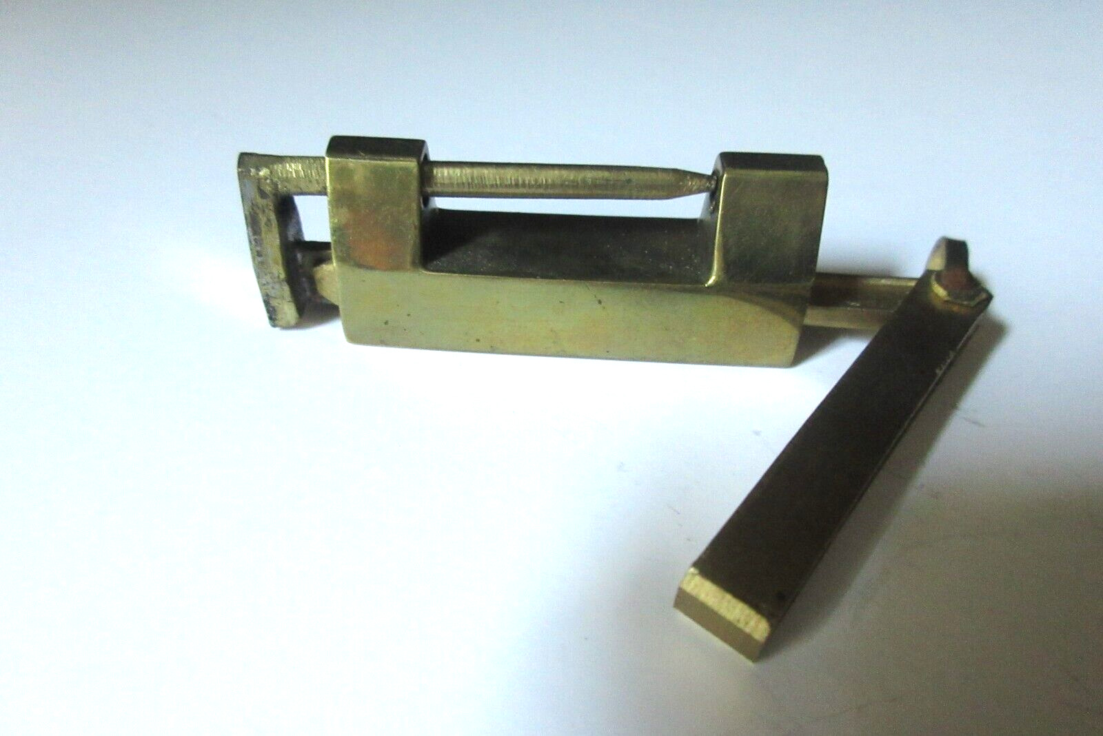 Antique Chinese Brass Padlock w/ Key ~ 1.75\