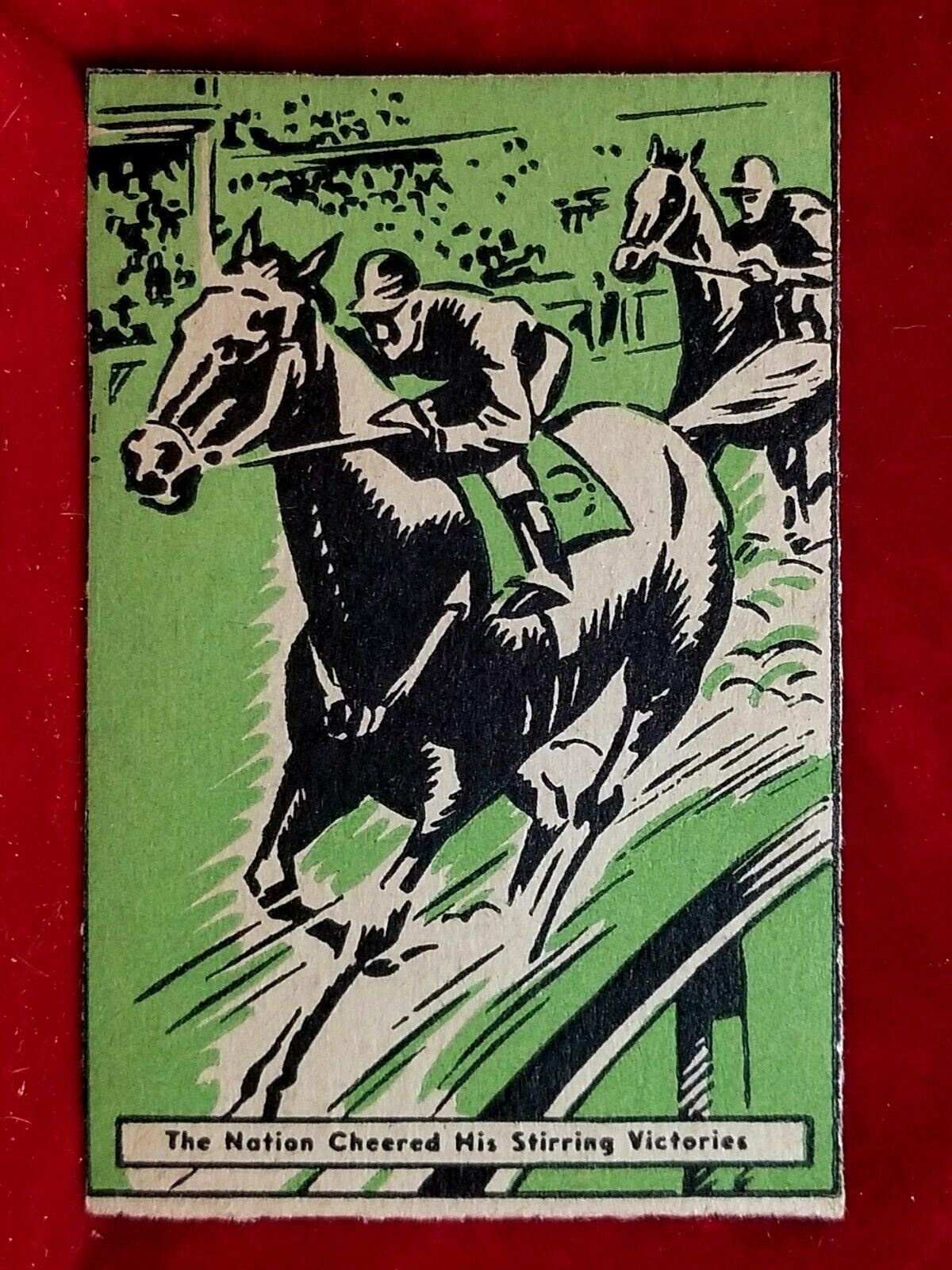 1937 D146 EARL SANDE Donut Corp. vtg 30s Strip Horse Racing Card Triple Crown