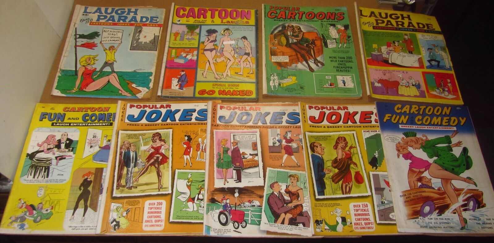 Vintage 1967-70 Popular Cartoons/Jokes Comedy Pinup Magazines...Bill Ward etc.