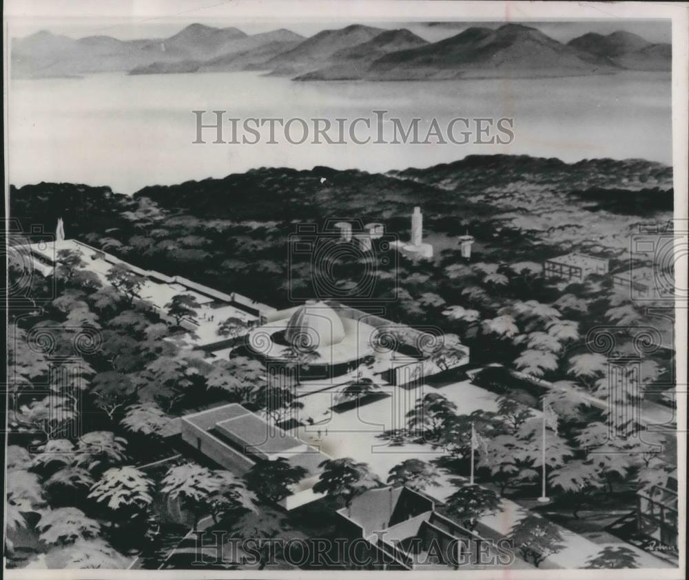 1966 Press Photo World War II - Proposed War Memorial on Corregidor Island