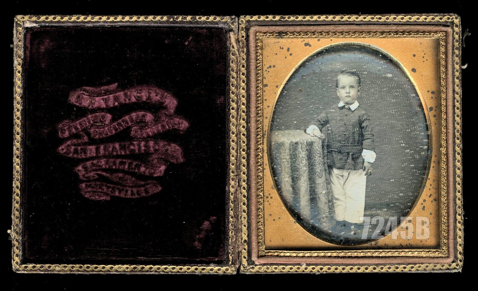 1850 SEALED DAGUERREOTYPE LITTLE BOY SAN FRANCISCO CALIFORNIA PHOTOGRAPHER VANCE