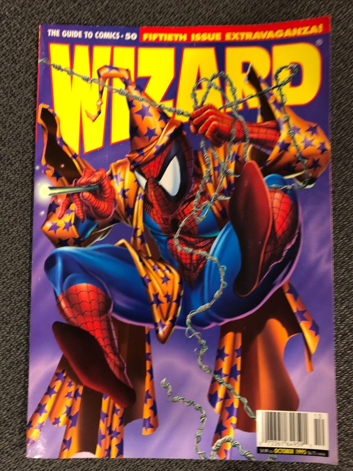 Wizard Magazine #50, Spider-Man cover October 1995 - Fine Condition