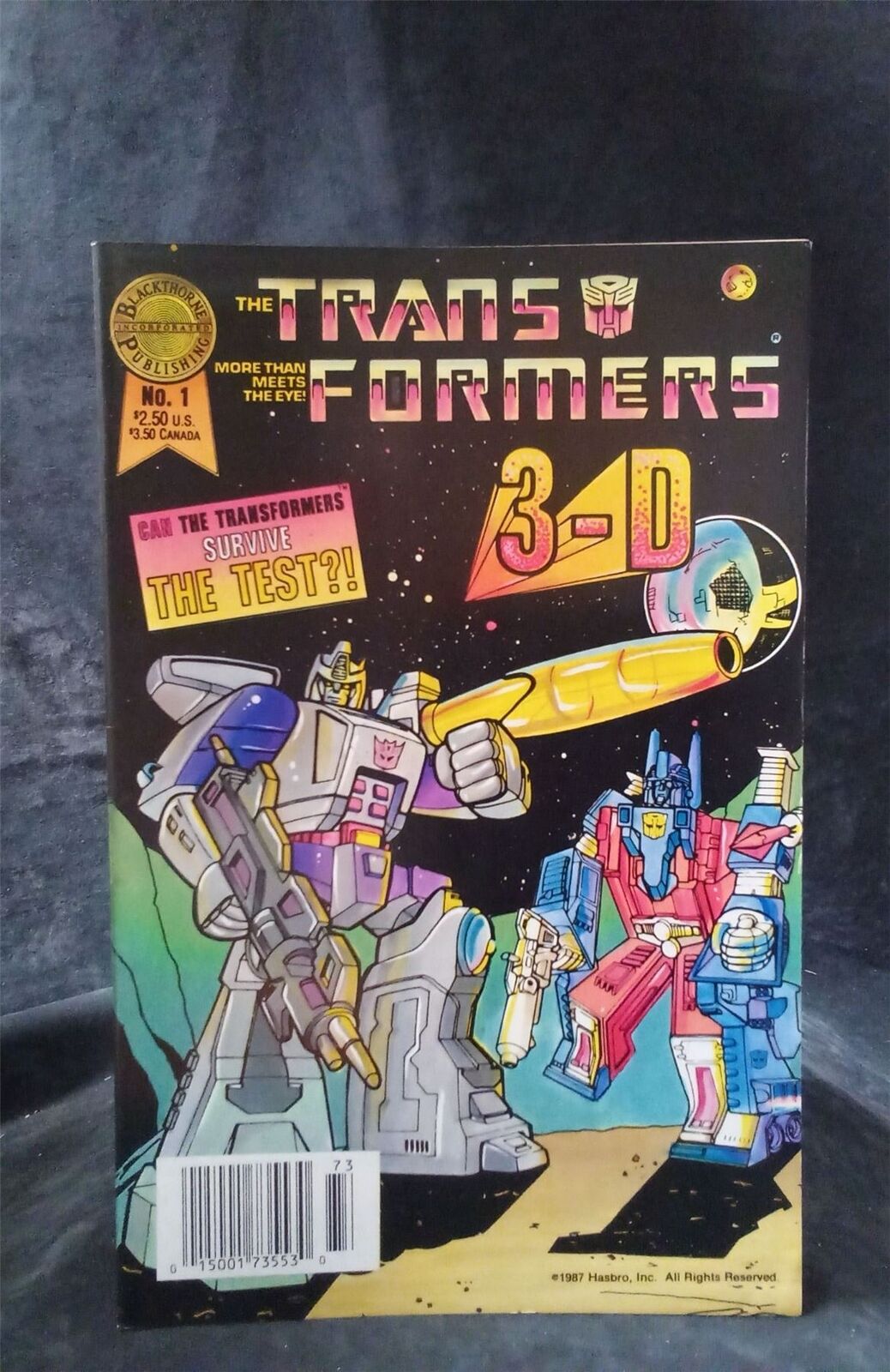 Transformers in 3-D #1 Blackthorne 3-D Series #25 1987 blackthorne Comic Book 