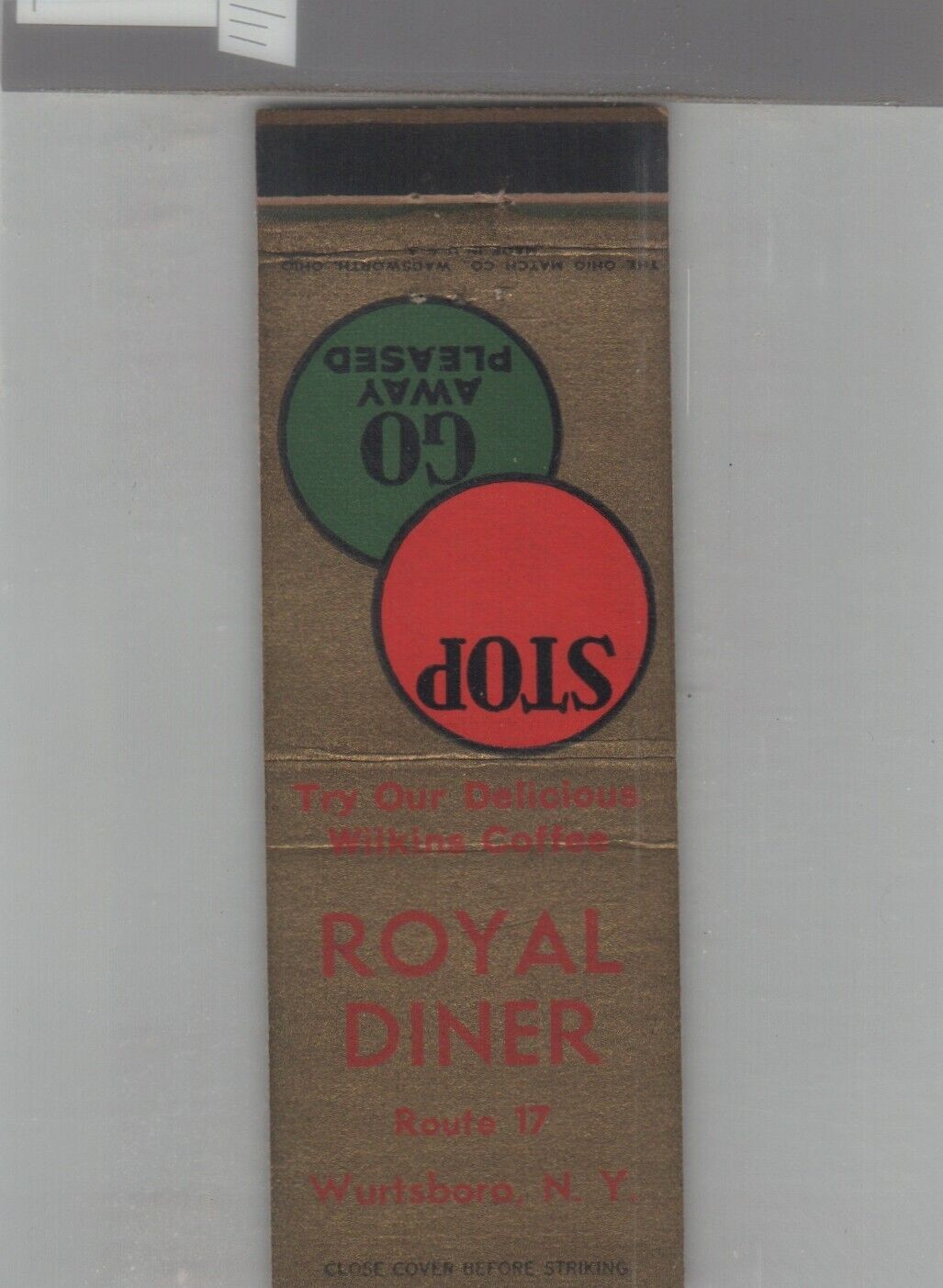 Matchbook Cover - Diner Royal Diner Wurtsboro, NY