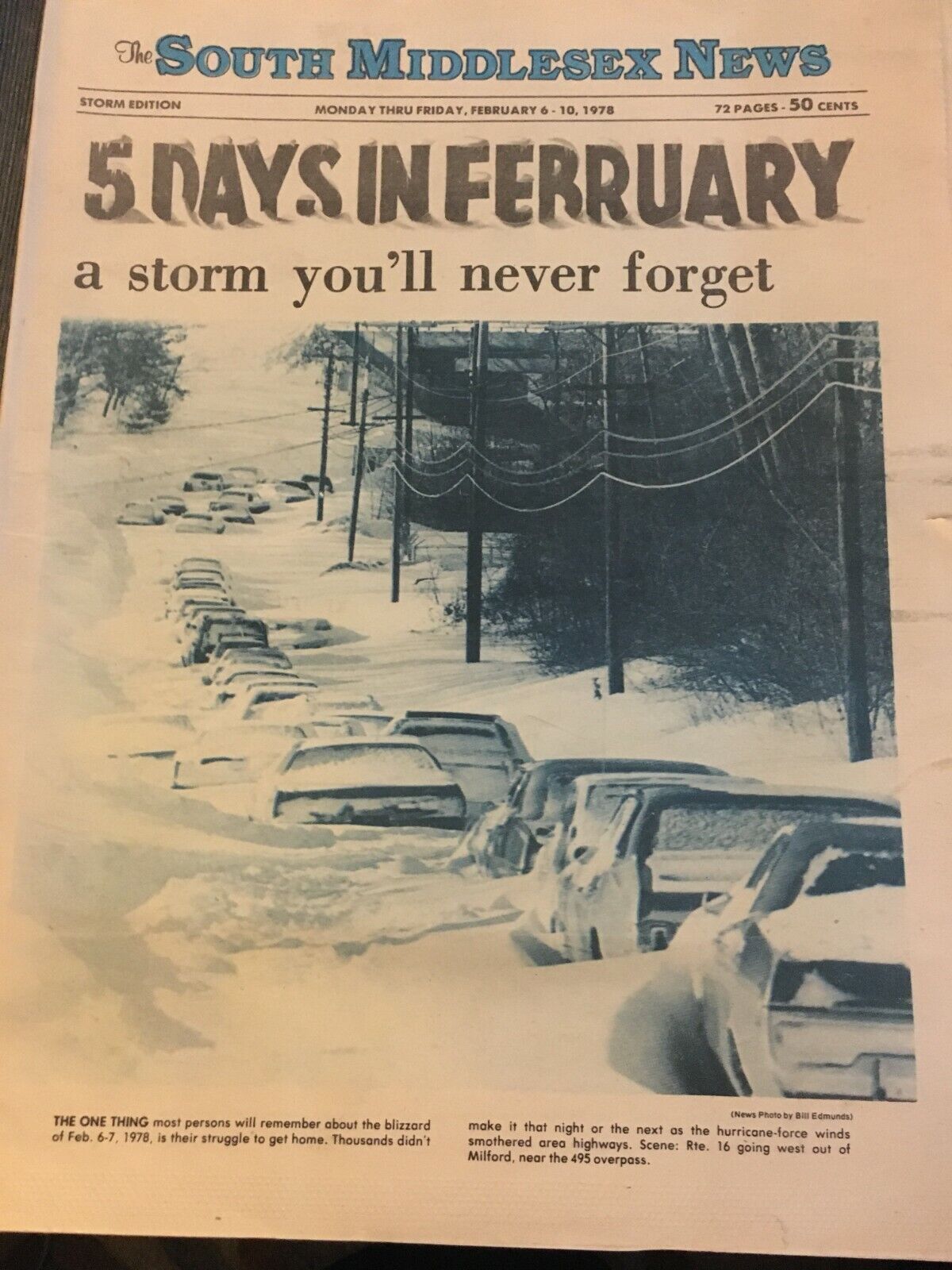Blizzard of 1978 South Middlesex News MA newspaper supplement Feb 6-10 1978 MIT