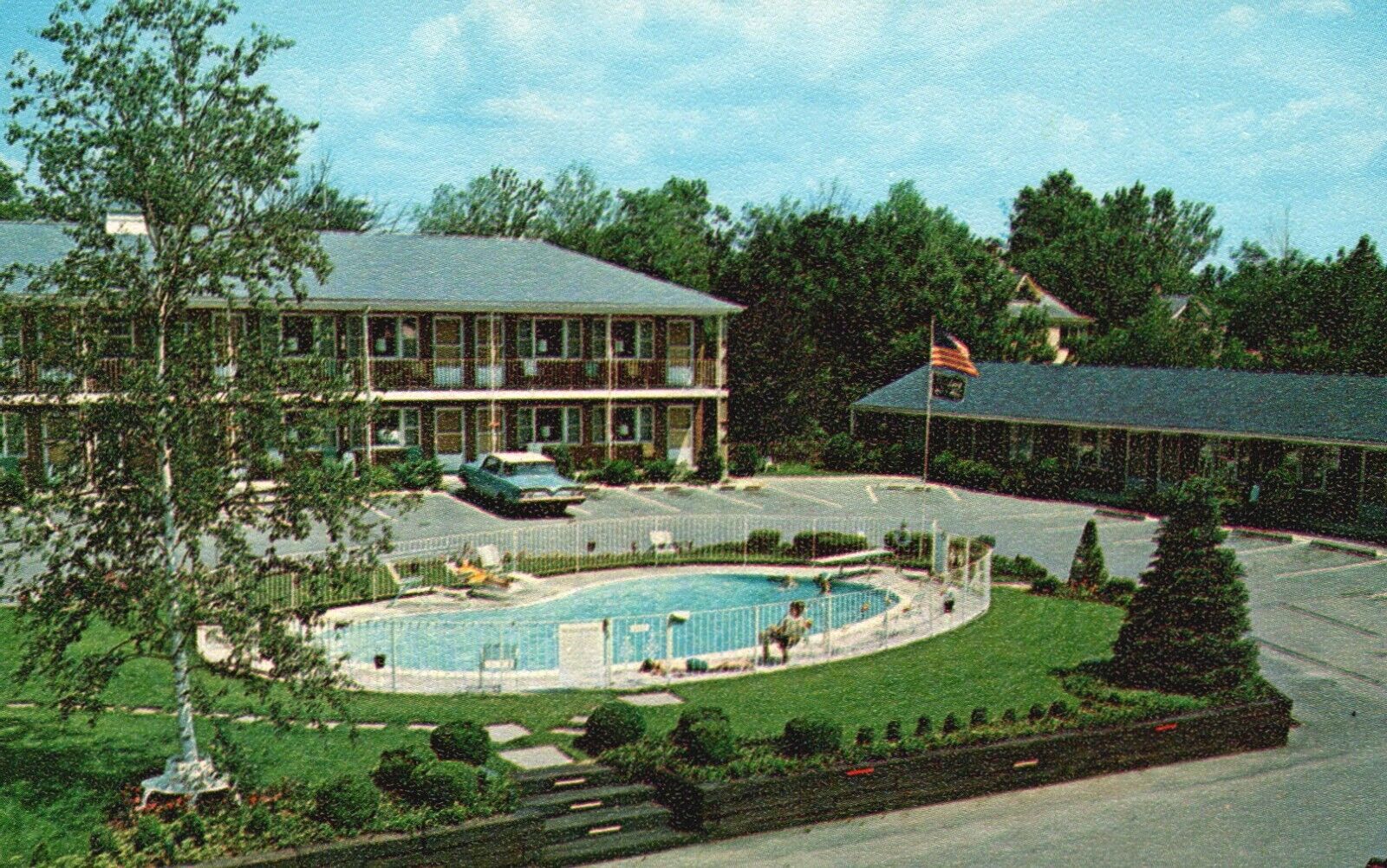 Postcard NY Poughkeepsie Binders Motel 62 Haight Ave Unposted Vintage PC H1748