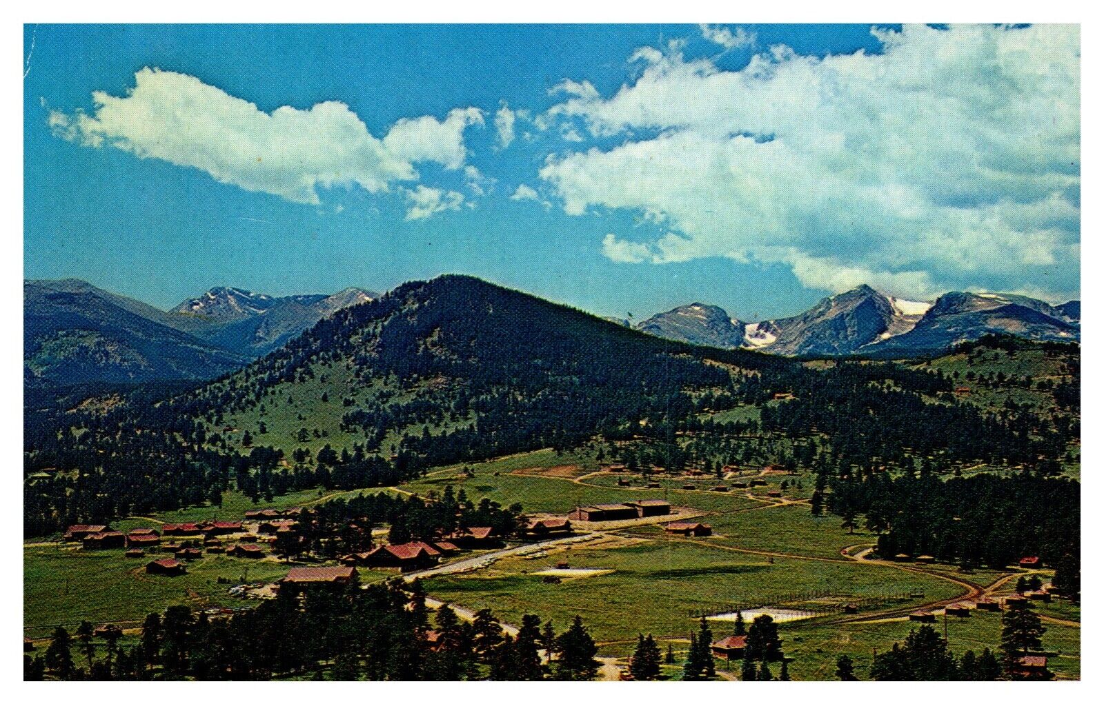postcard Panoramic View Estes Park Conference Association Camp Col 8570