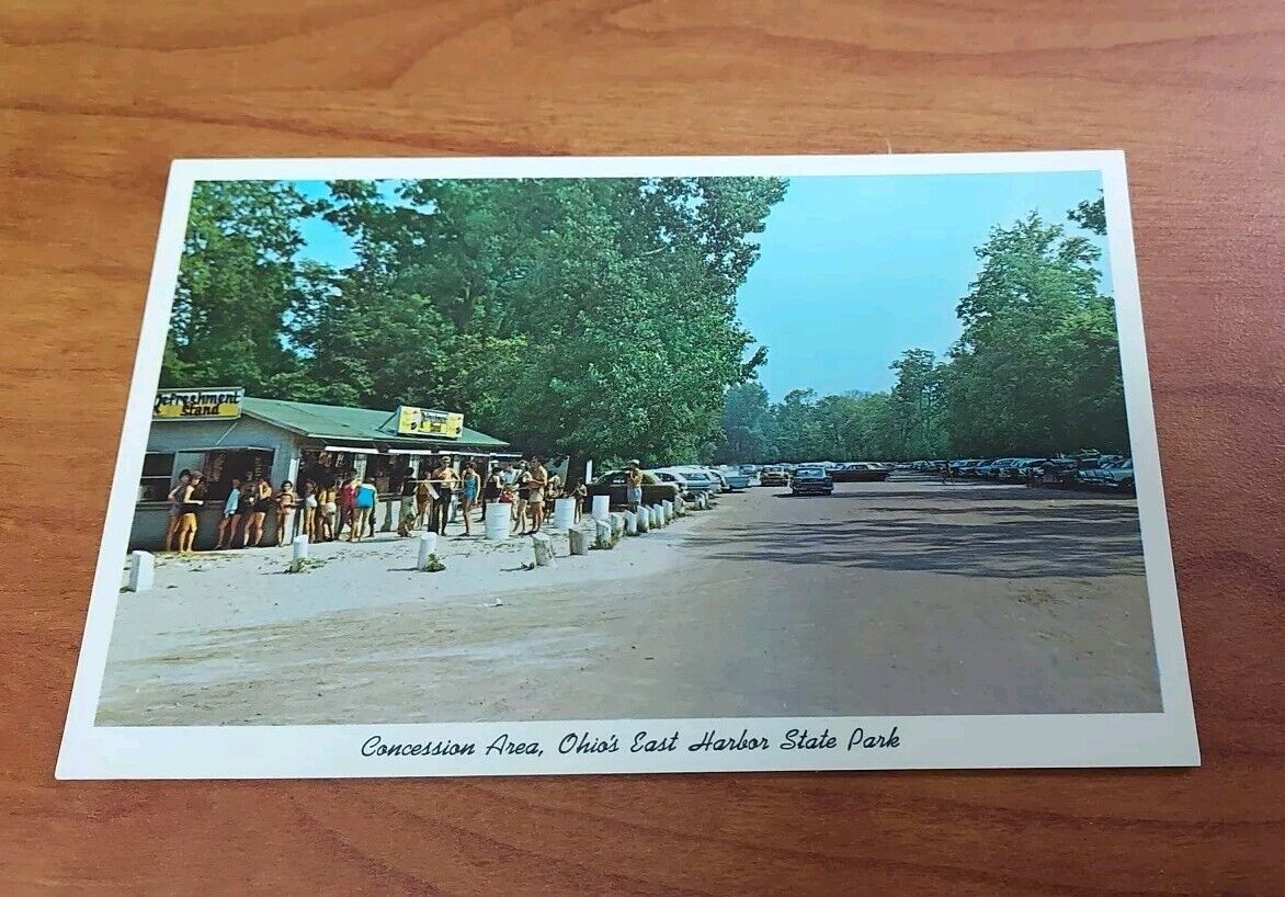 Vintage Port Clinton Ohio East Harbor State Park Concession Postcard