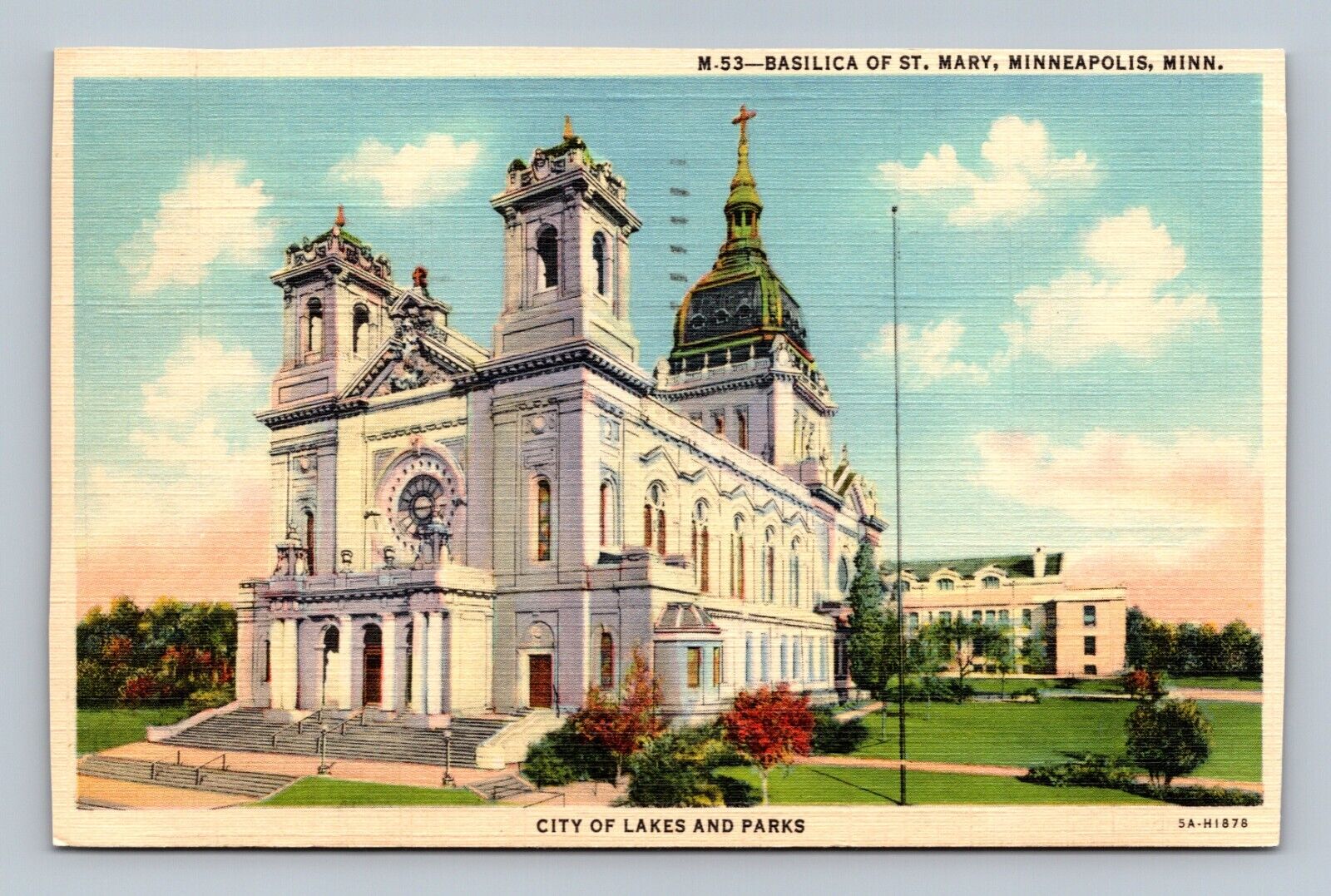 Postcard Basilica Of St. Mary Minneapolis Minnesota