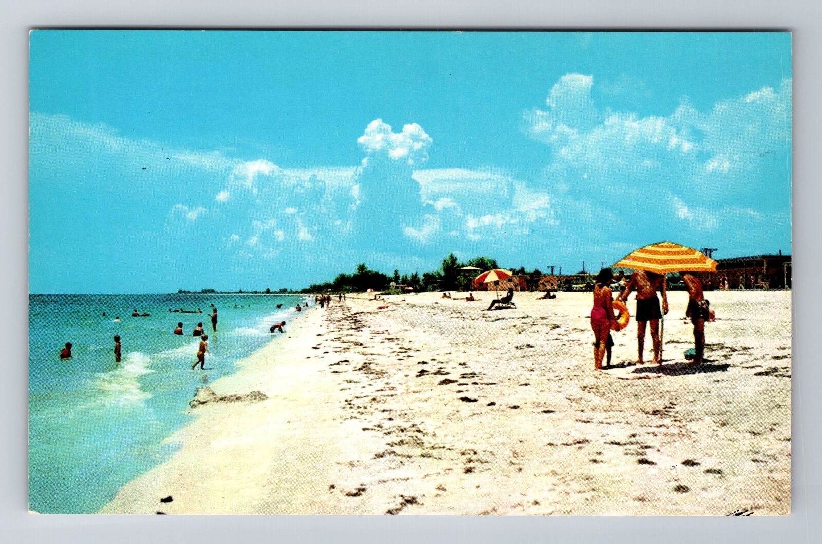 Nokomis FL-Florida, Nokomis Beach Plaza, Gulf of Mexico, Vintage Postcard