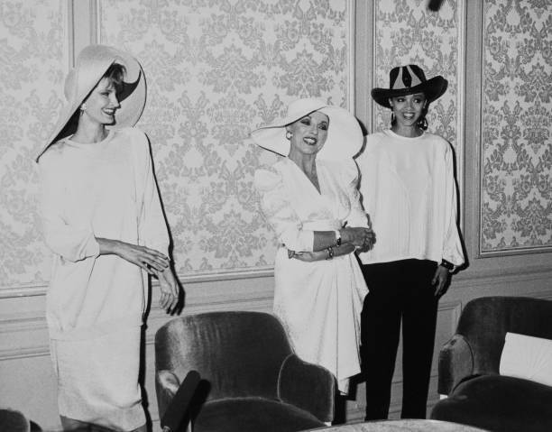 Joan Collins during The Joan Collins Hat Collection at The Pierre - Old Photo