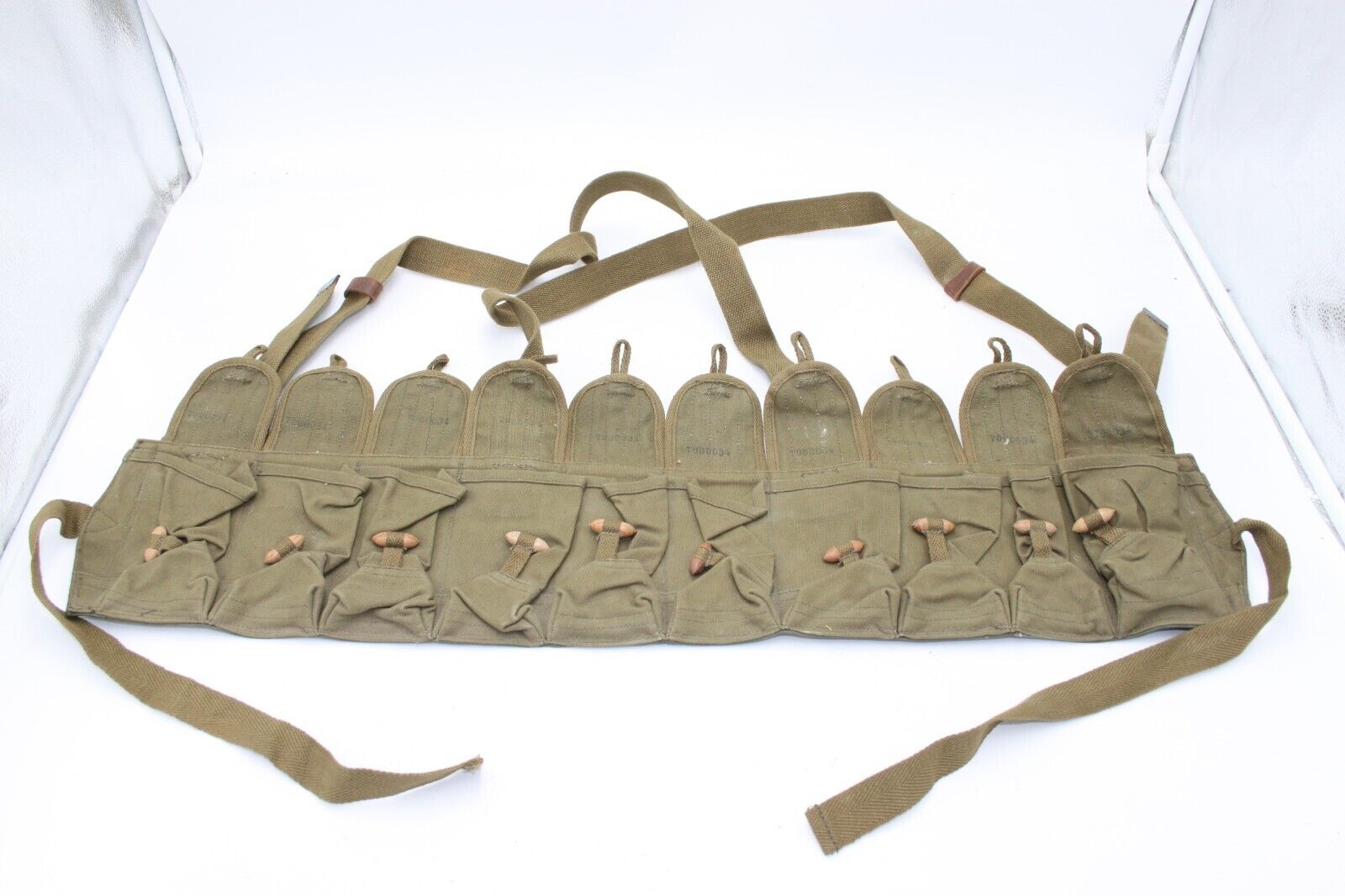 Chinese Surplus Type 56 Semi Chest Rig SKS BANDOLIER Pouches Original Military