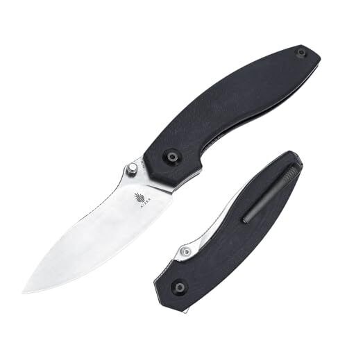 Doberman Pocket Knife G10 Handle 3.66 Inches Satin 154cm Steel Blade Folding Poc