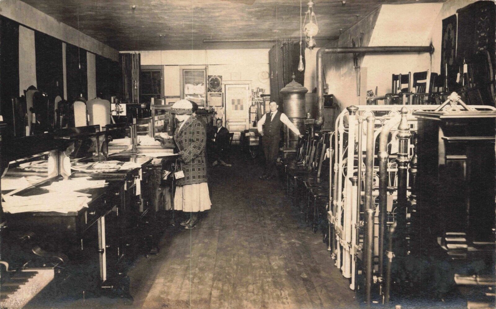 MN-Plymouth, Minnesota-RPPC-Interior view of a Furniture Store c1915 A36
