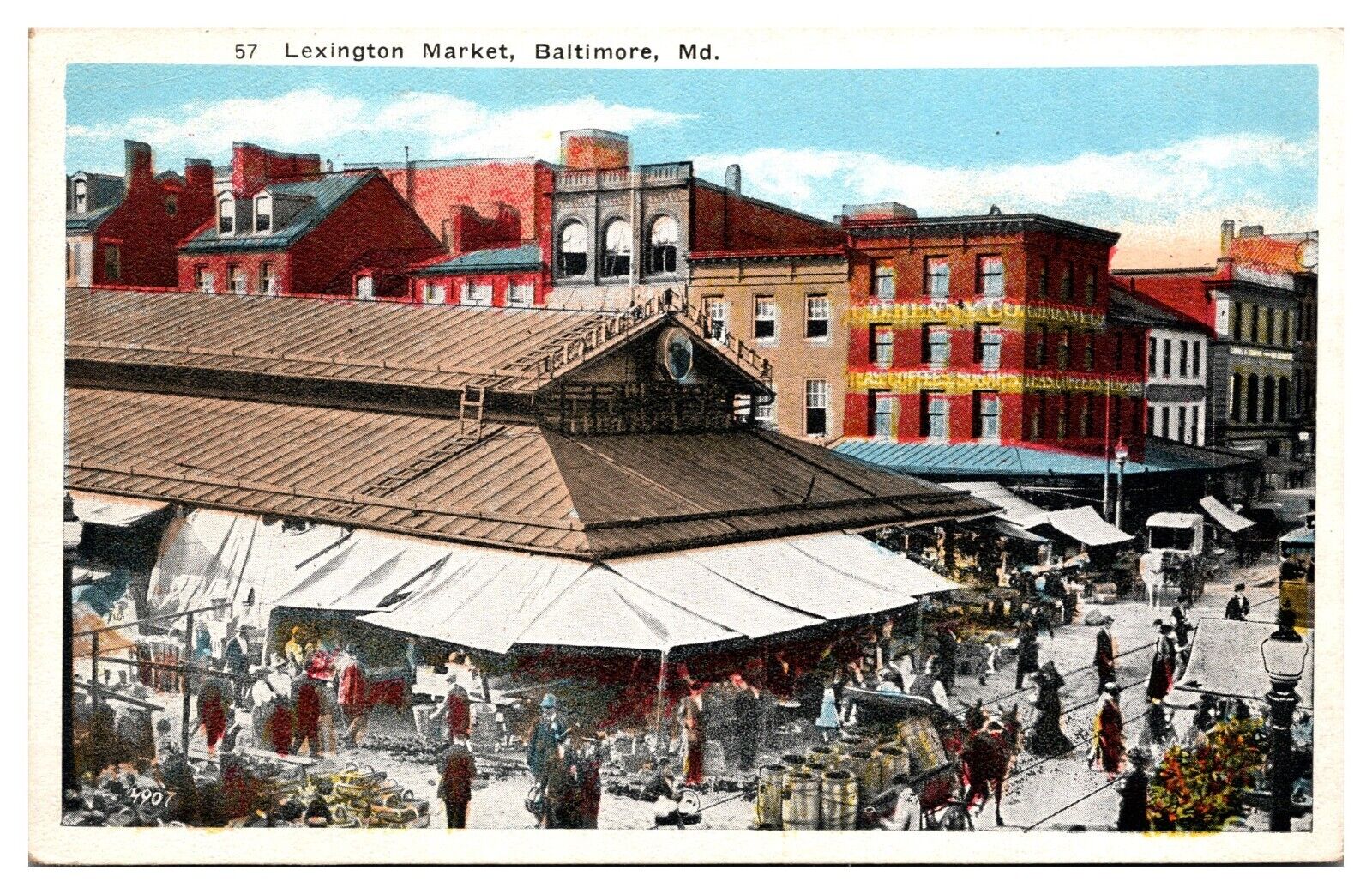 Antique Lexington Market, Baltimore, MD Postcard
