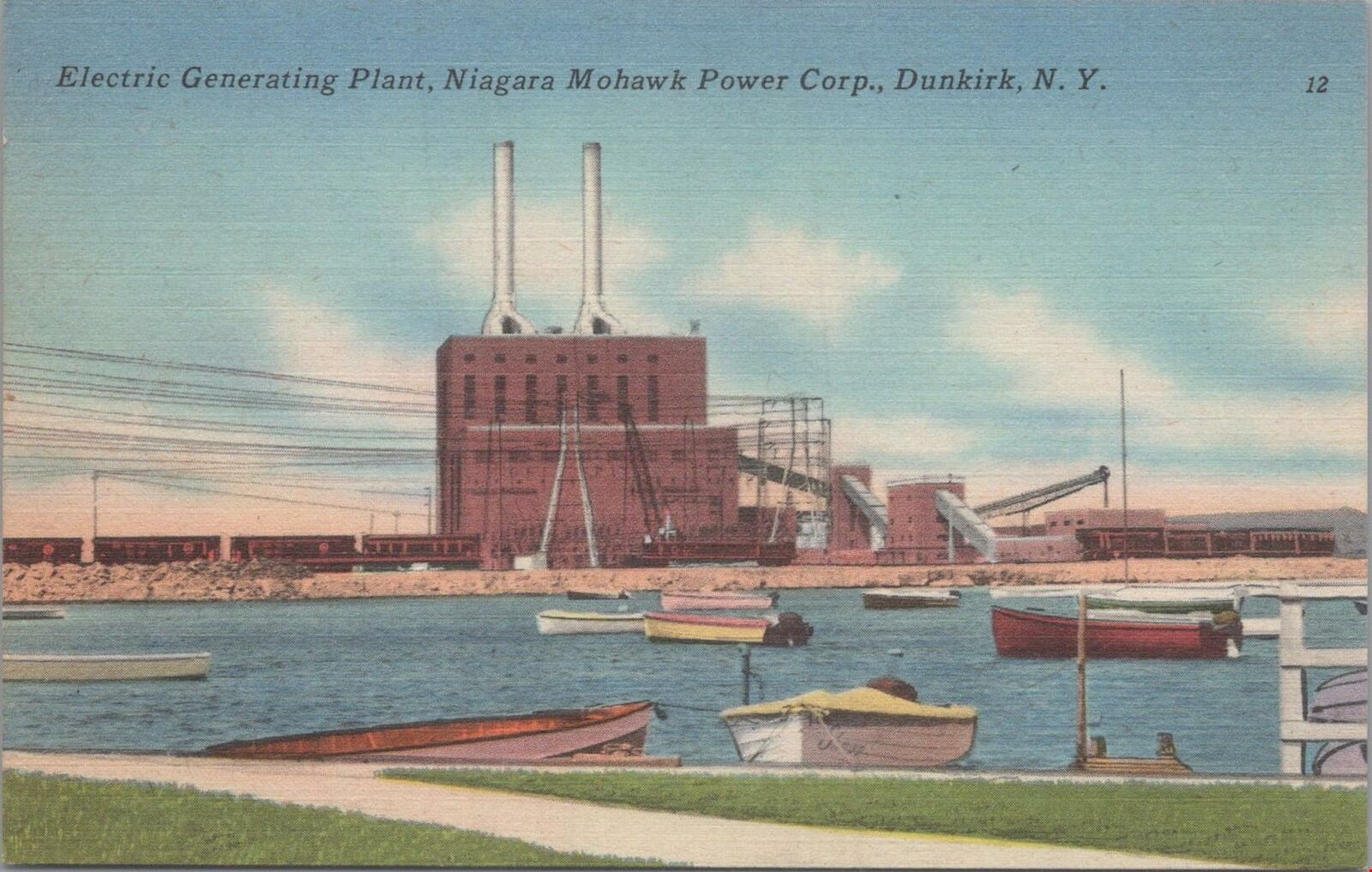 Postcard Electric Generating Plant Niagara Mohawk Power Corp Dunkirk NY 