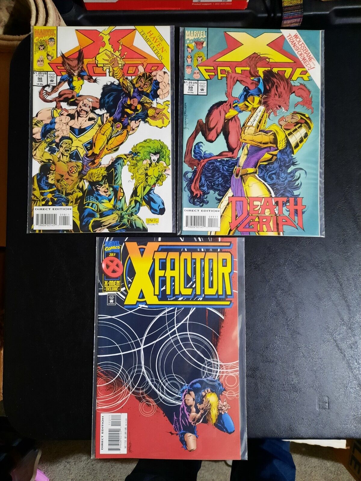 Lot of 6 X-Factor Comic Books 98,99,112,113,114,115 (1980\'s Marvel) NM-
