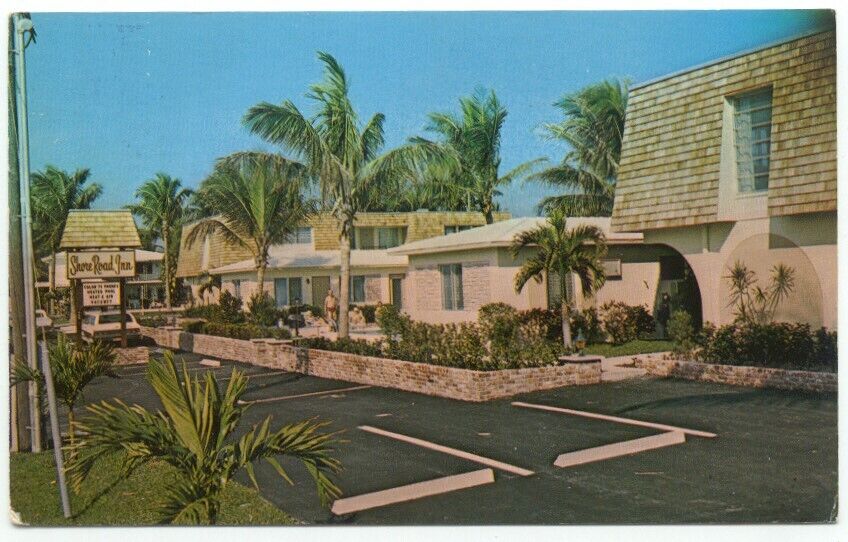 Deerfield Beach FL Shore Road Inn Postcard Florida
