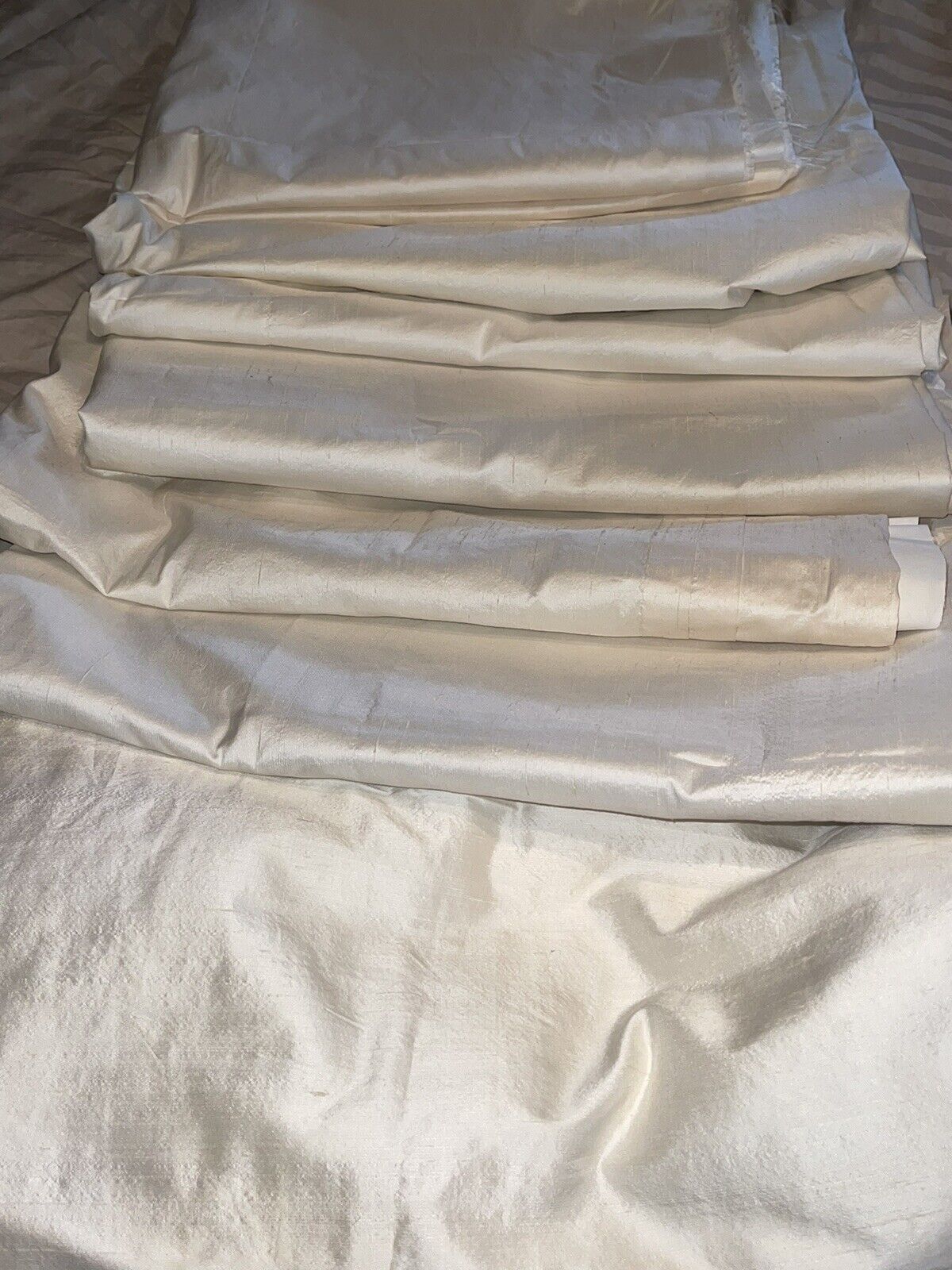 Shantung silk Fabric 17.5 Yards vintage