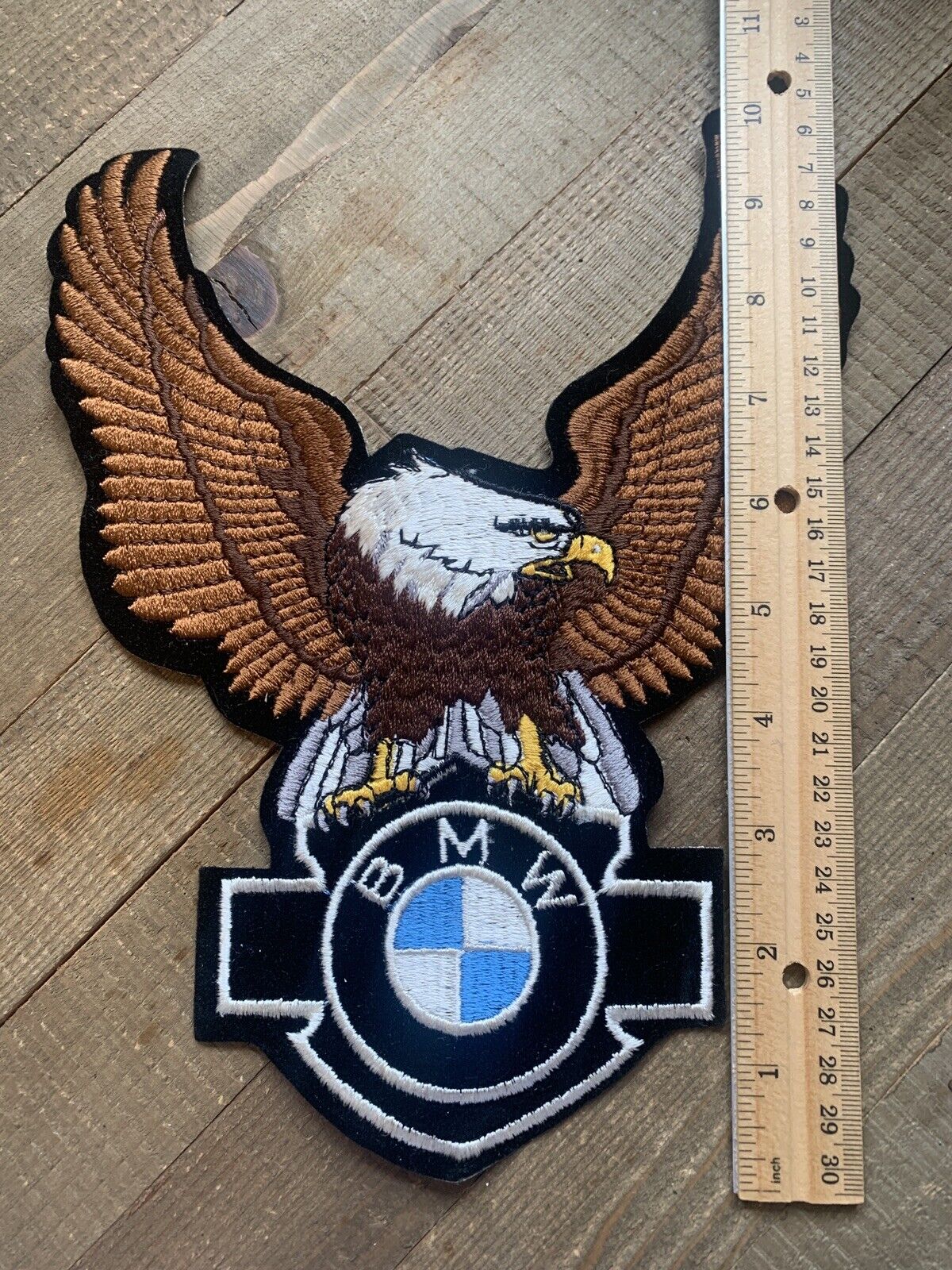 RARE Unused Vintage New Old Stock Motorcycle BMW Eagle Back Patch Emblem 10\