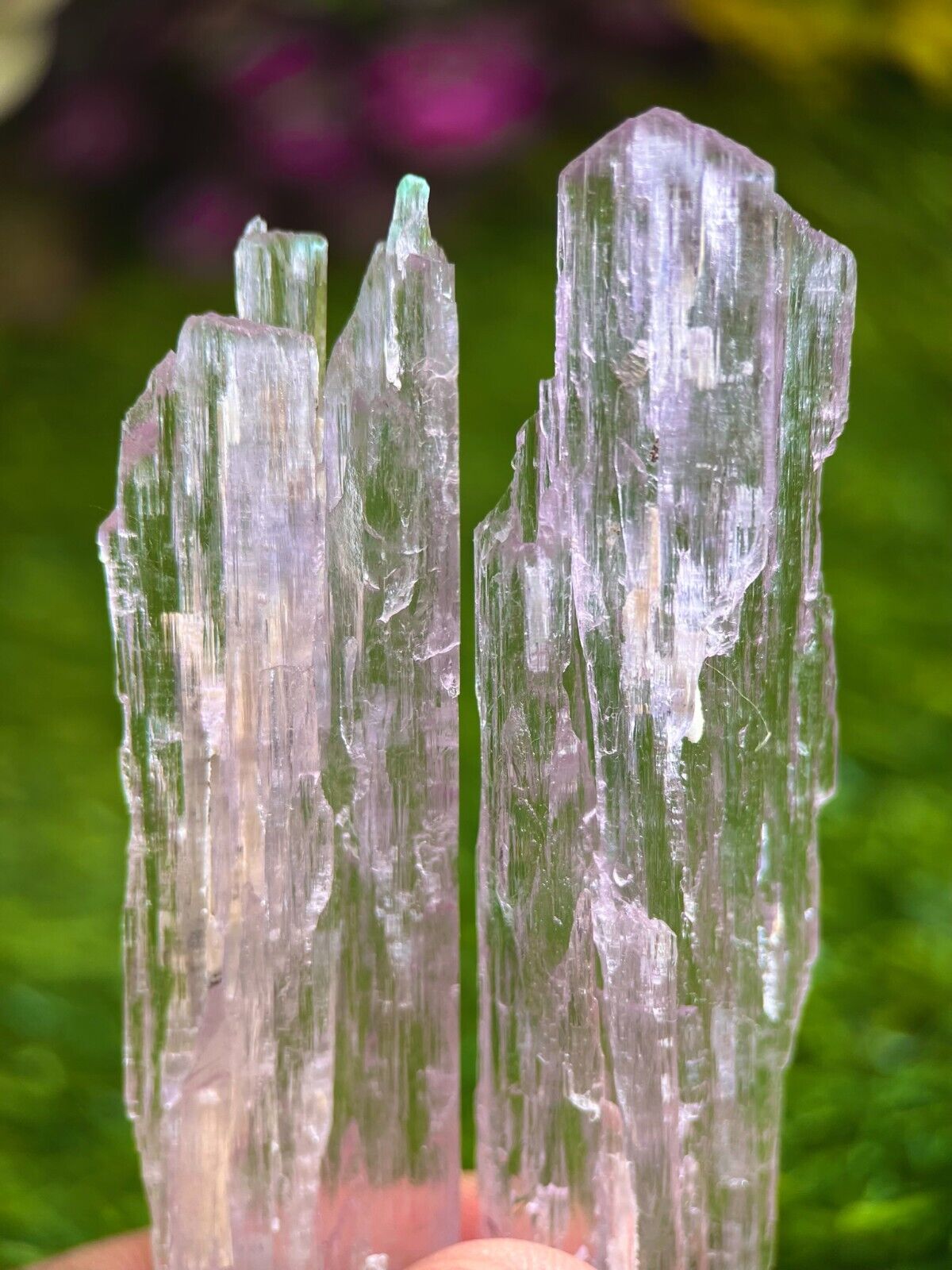 23 Gram Beautiful Pair Of Natural Light Pink kunzite Crystal From Afghanistan