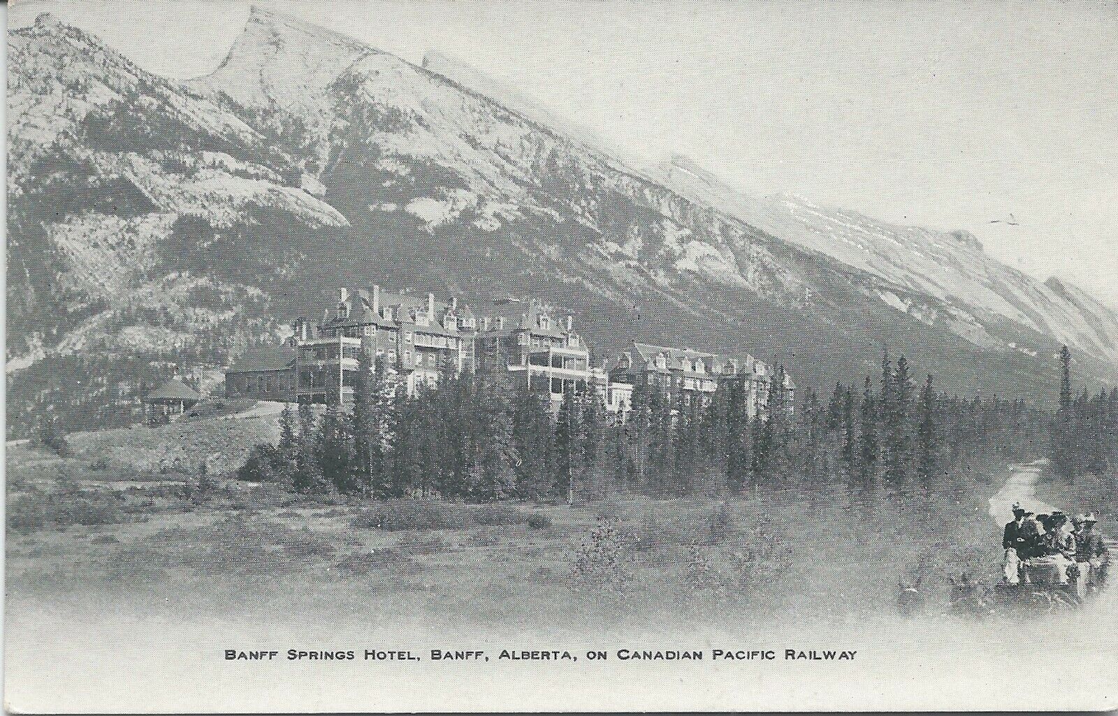 Banff Springs Hotel, Banff, Alberta, Canada,  On C.P. Railway, Early Postcard