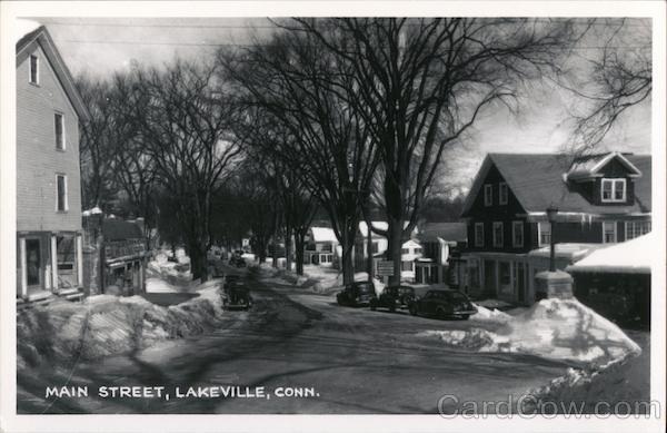 RPPC Lakeville,CT Main Street Litchfield County Connecticut Real Photo Post Card
