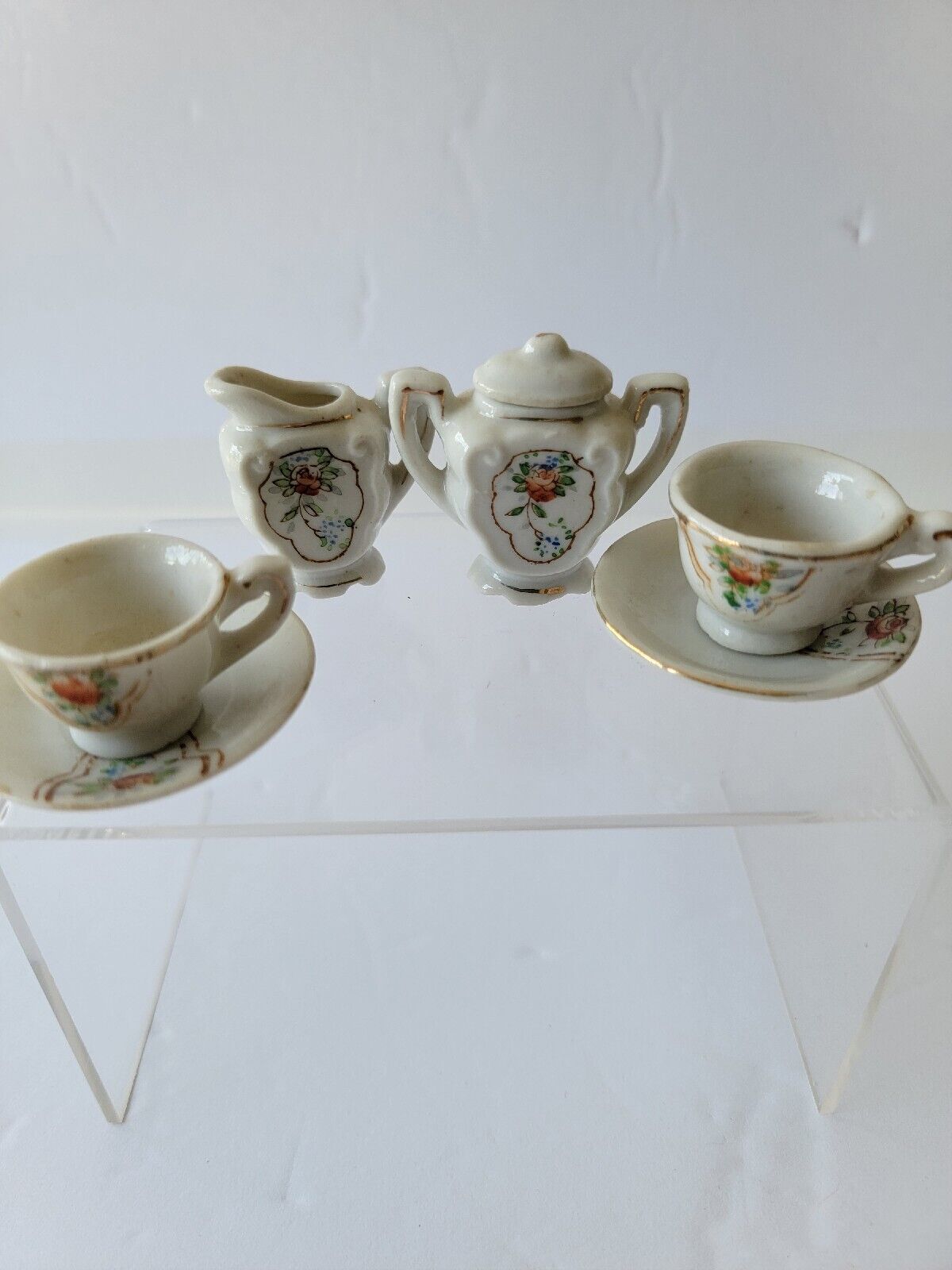 Minature Floral Tea Set  Made in Occupied Japan