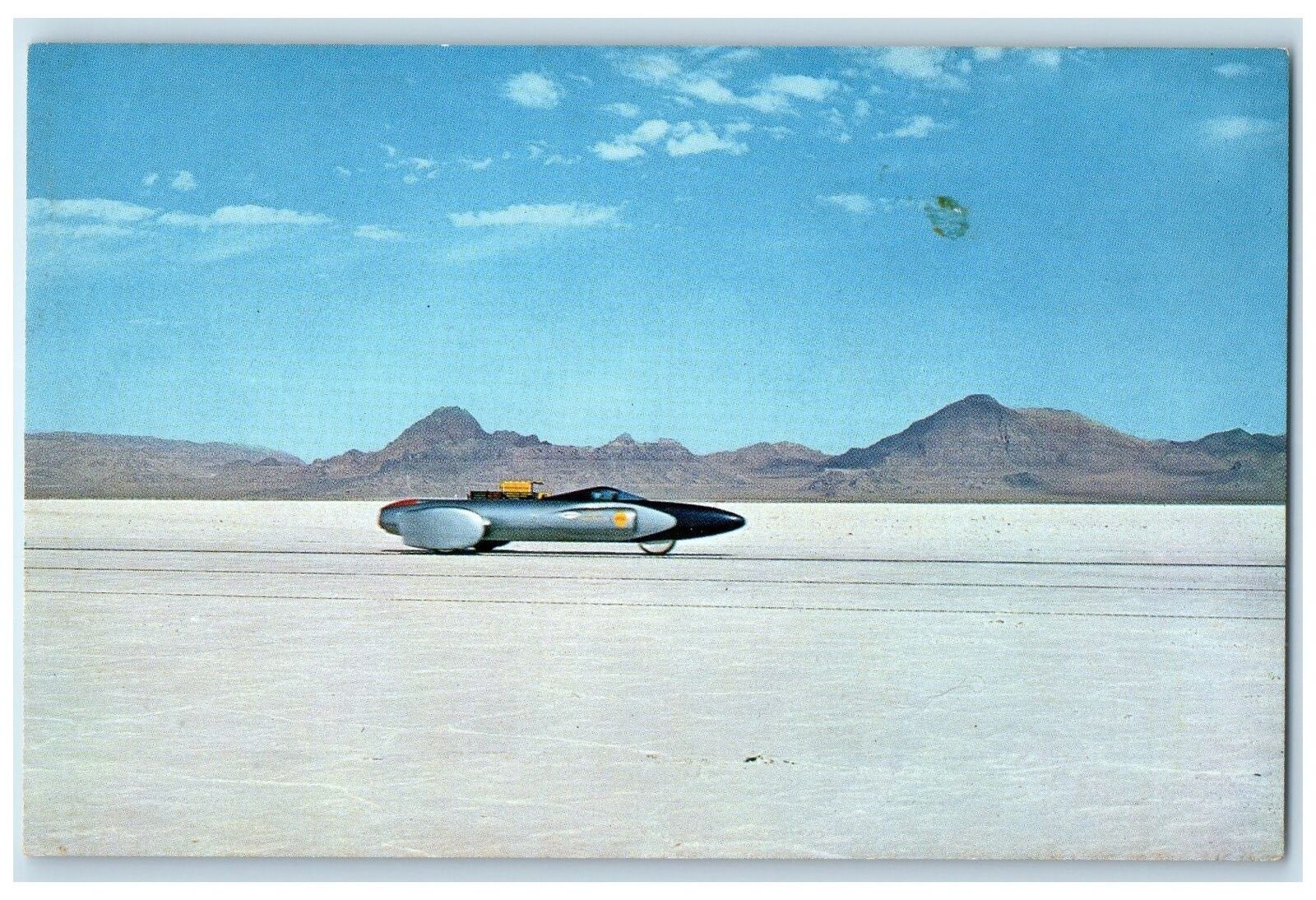 c1960s Bonneville Salt Flats World\'s Fastest Speedway Jet Wendover UT Postcard