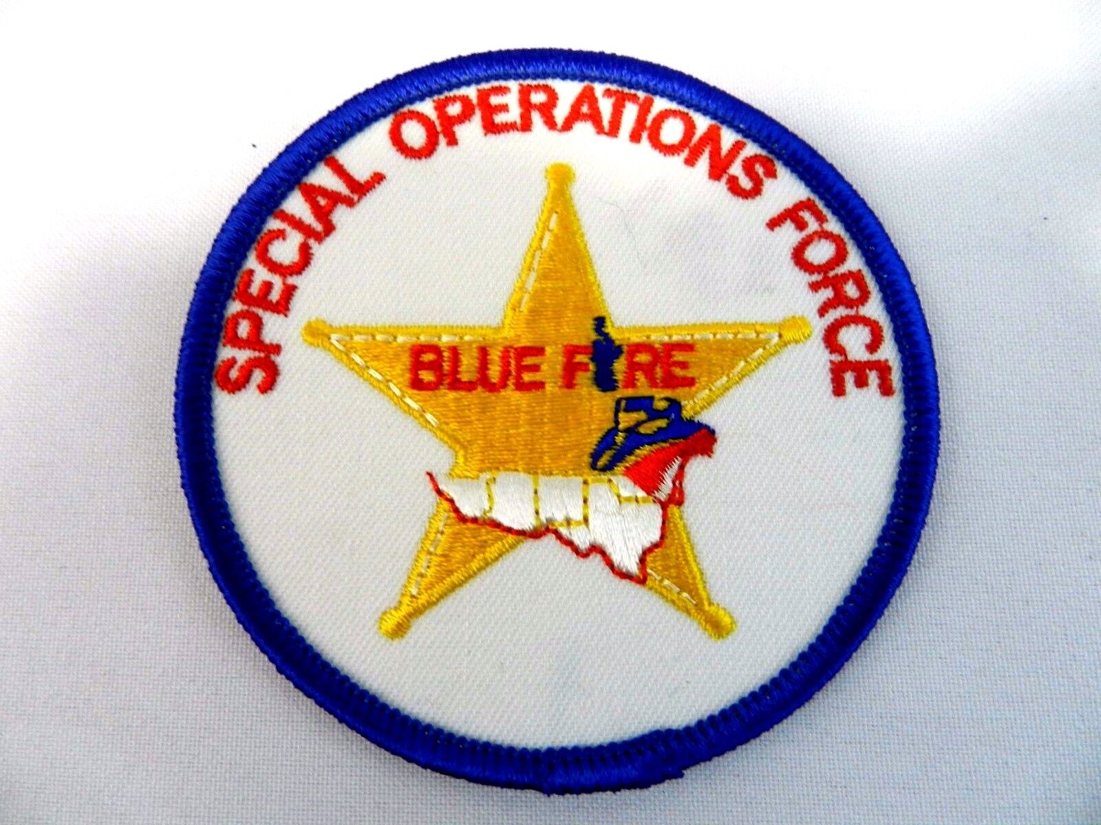 Vintage Special Operations Force Blue Fire Patch 3\