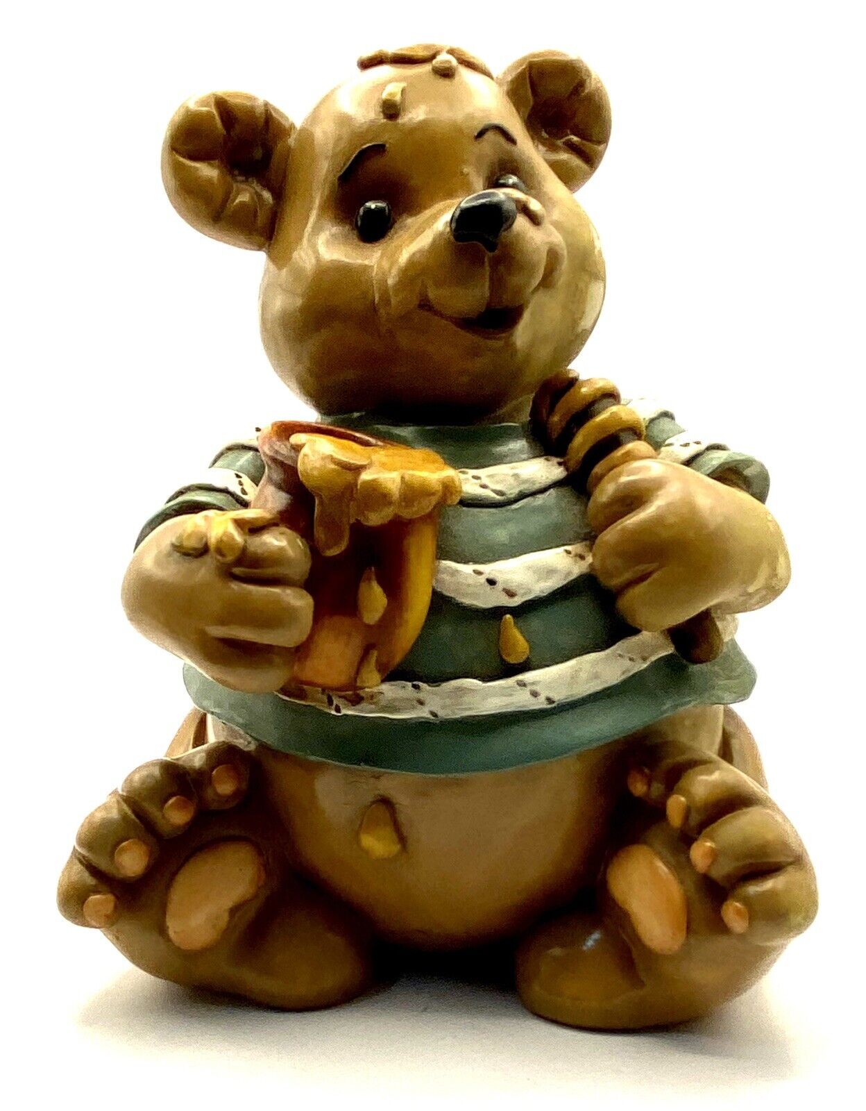Vintage Teddy Bear with Honey Pot Coin Saving Money Bank Piggy Bank