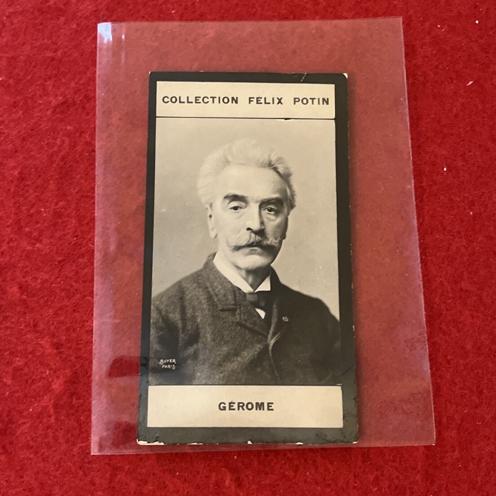 1902 Felix Potin JEAN-LEON GEROME (Artist) Tobacco Card No# Blank Back VG-EX