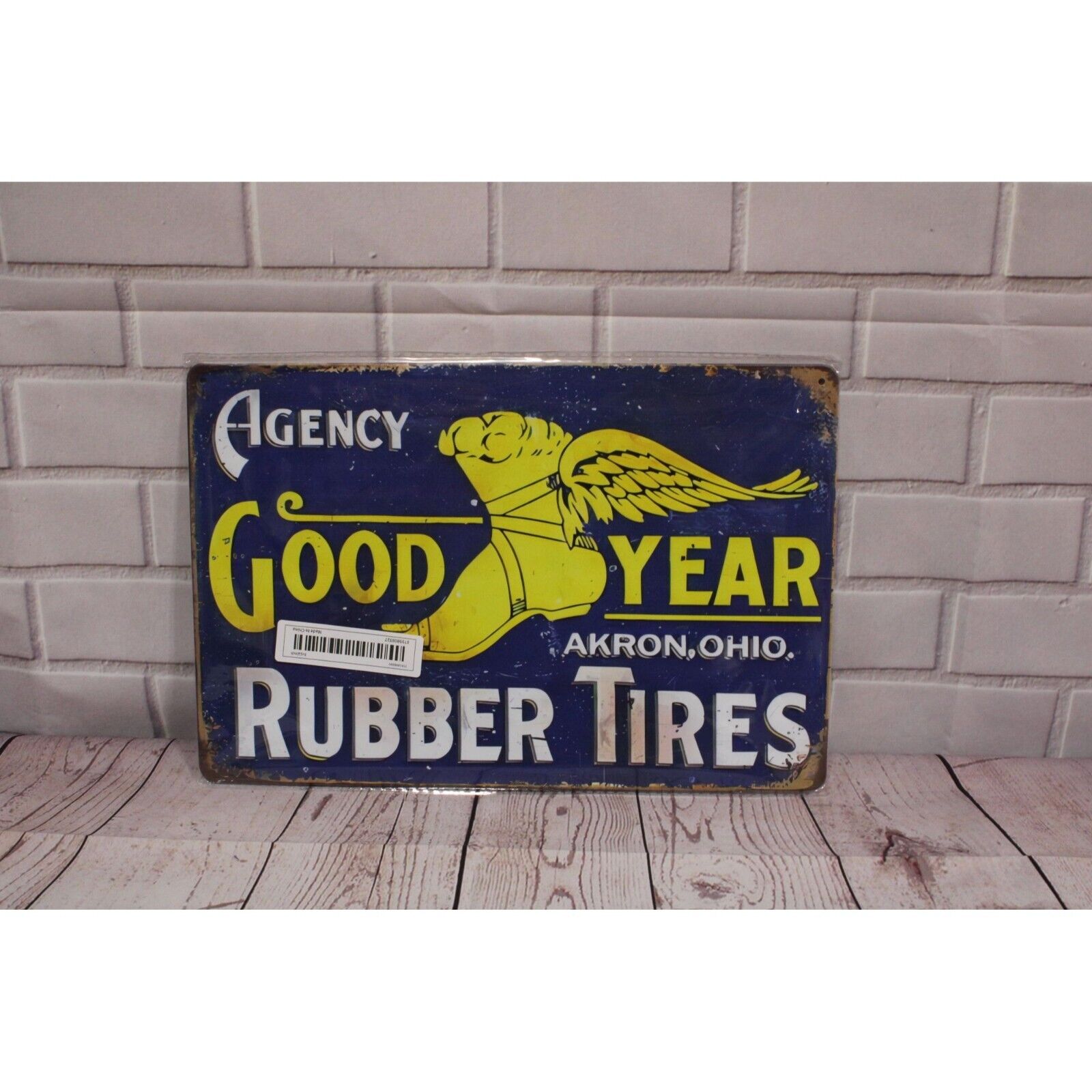 Vintage Style Goodyear Rubber Tires Metal Sign