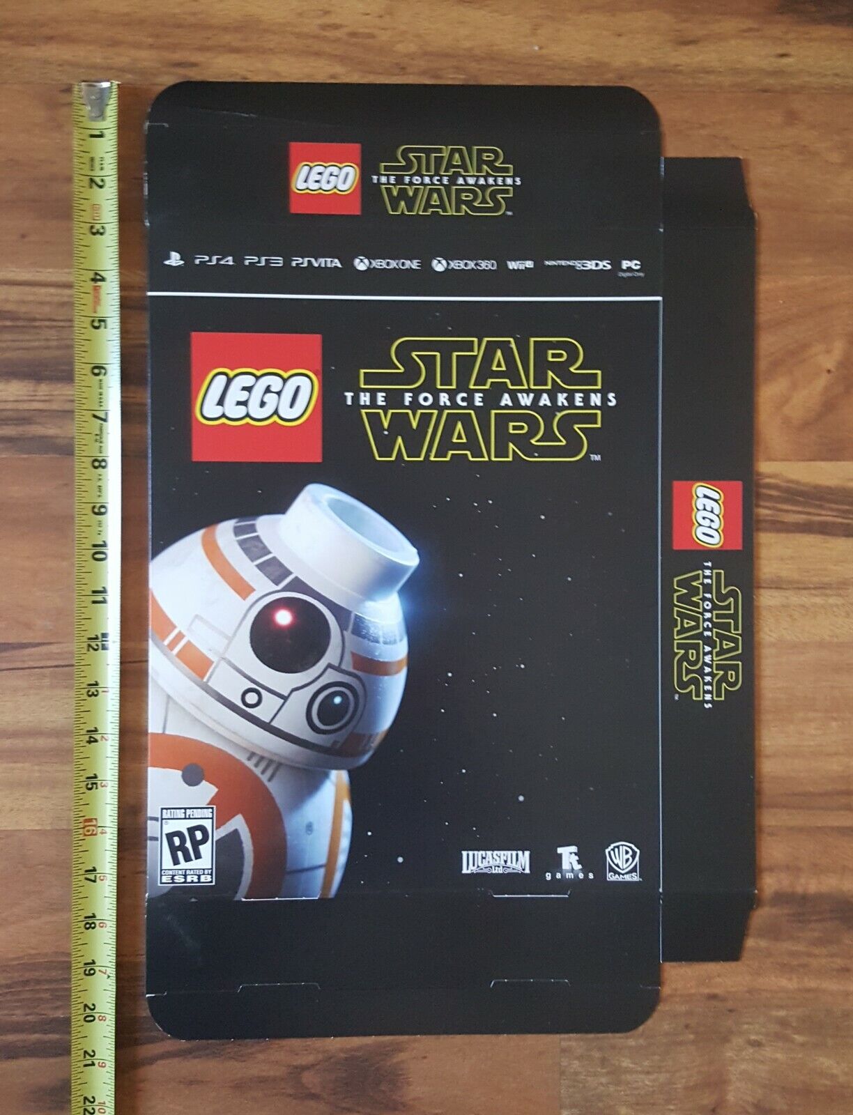 Lego Star Wars The Force Awakens Video Game Store Display Promo Box 2016 BB-8