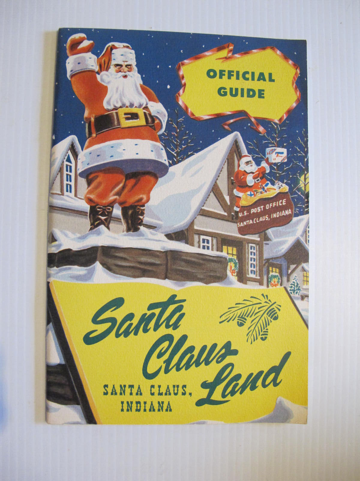 1950\'s BOOKLET:  OFFICIAL GUIDE  SANTA CLAUS LAND. SANTA CLAUS, INDIANA. NICE