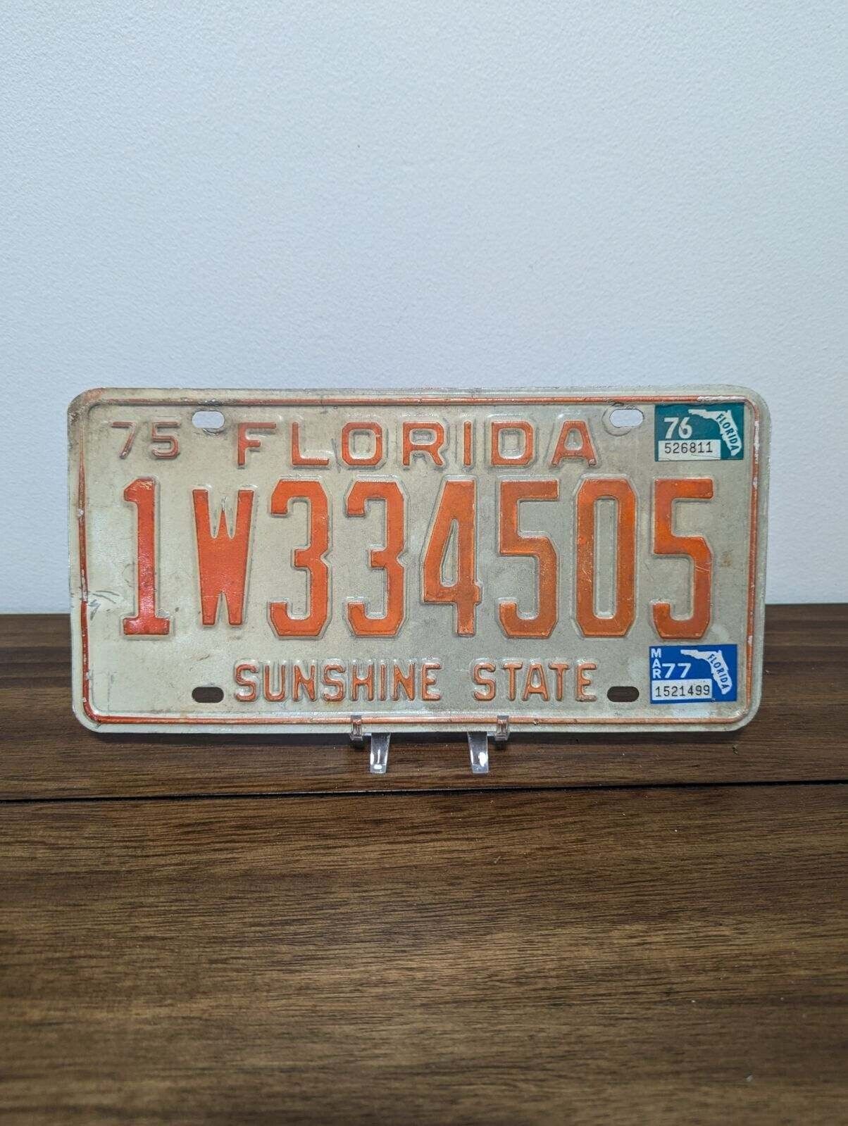 Vintage 1975 Florida License Plate Tag Sunshine State 1w334505