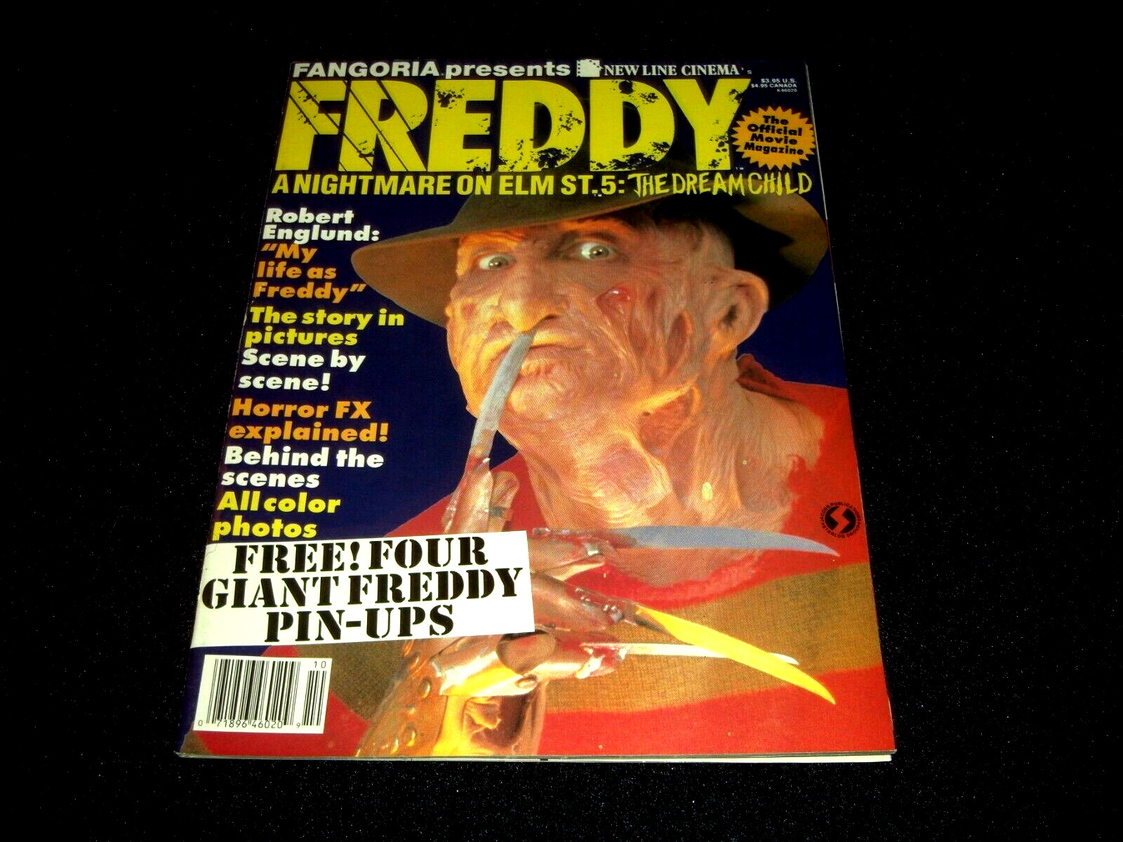 FREDDY A Nightmare On Elm Street 5 1989 Official Movie Magazine with 4 POSTERS