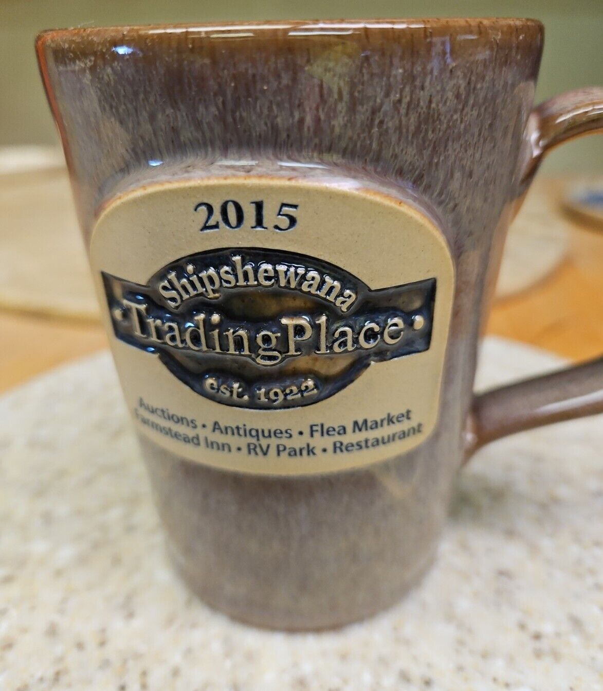 Deneen Pottery 2015 Coffee Mug - Shipshewana Trading Place Est. 1922 
