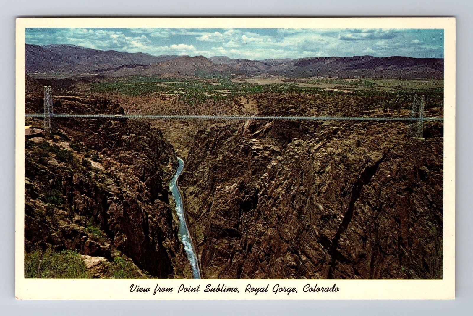 Royal Gorge CO-Colorado, View From Point Sublime, Antique, Vintage Postcard