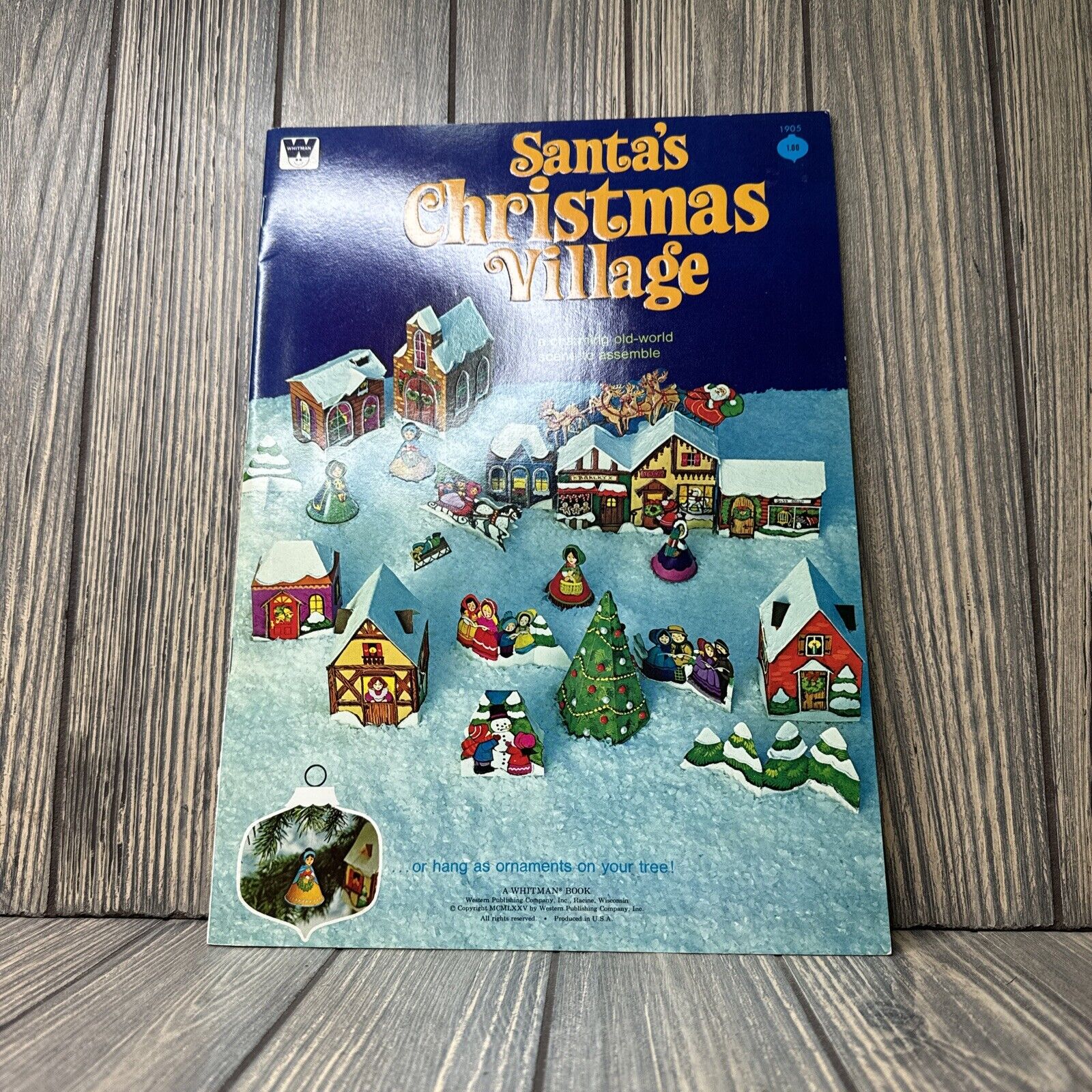 Santa\'s Christmas Village Scene to Assemble-Whitman Books-1975 Complete & Unused