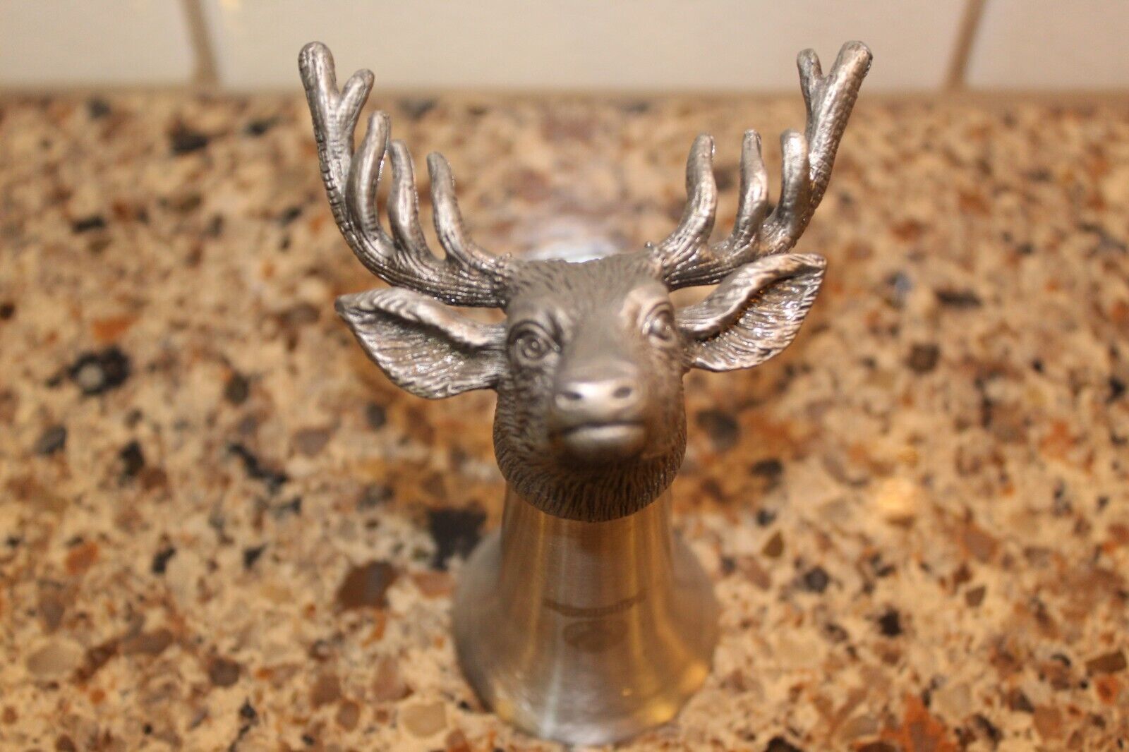 Jägermeister Bar Shot Glass - Deer Stag Buck Elk Head - Pewter Barware