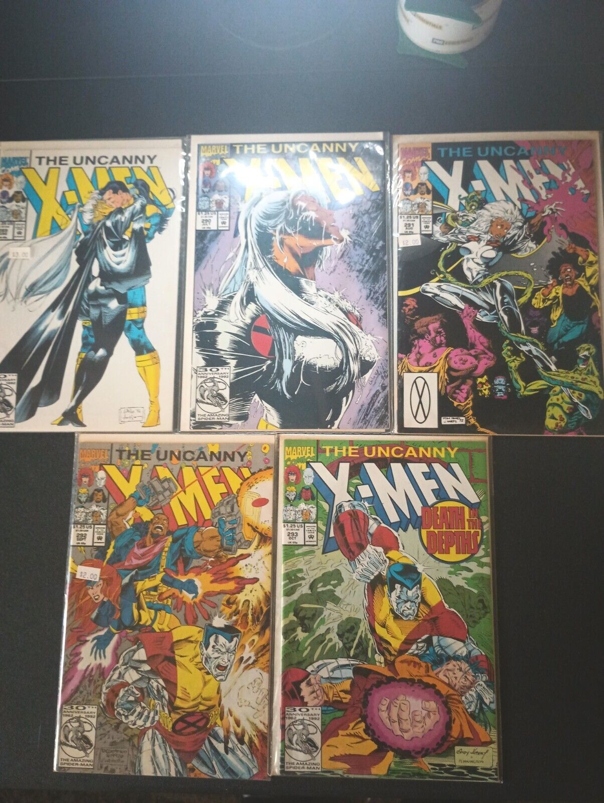 Uncanny X-Men #289-293(289,NM)(290,291,293,VF+)(292,VF/NM)Death In The Depths