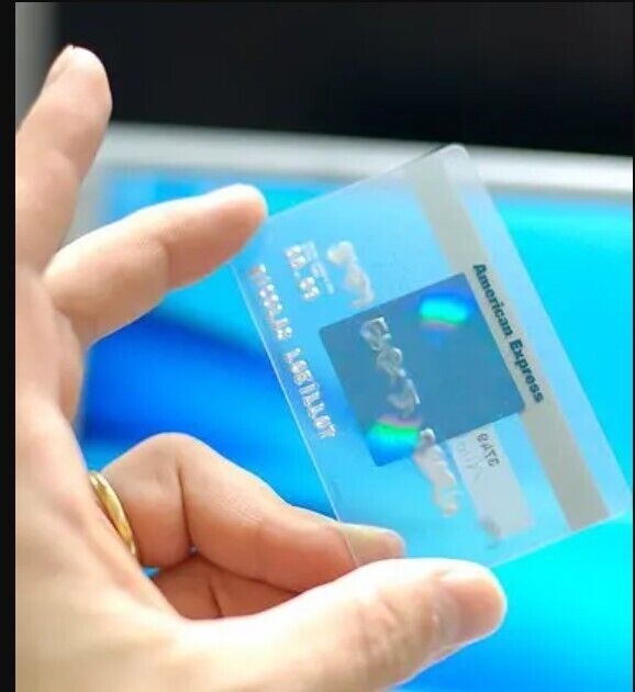 American Express Every Day Transparent Credit Card. Cancelled. Collectible