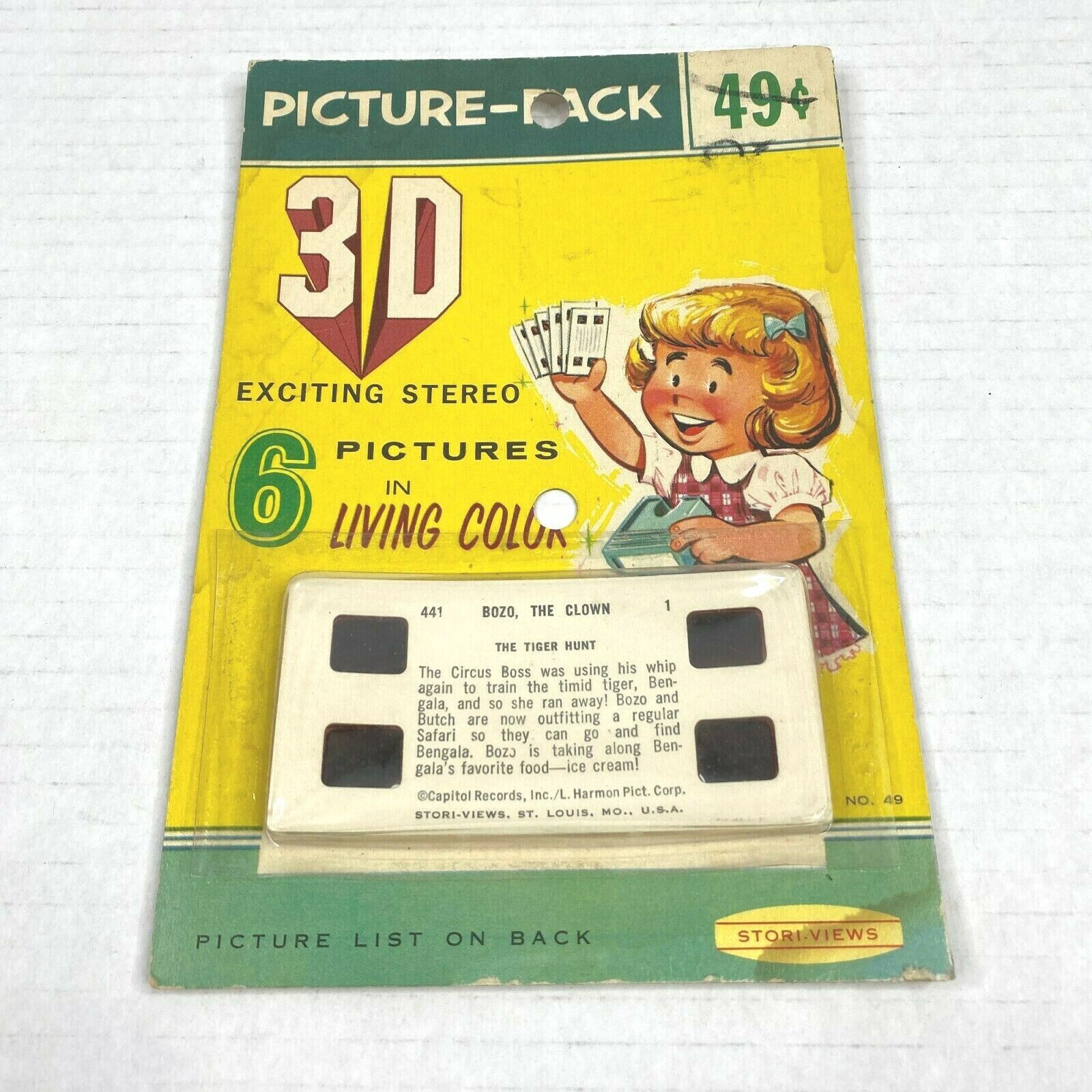 Vintage Stori-Views 3D Color Picture Slides Stereoviews Pixie Views 6 Pack NOS