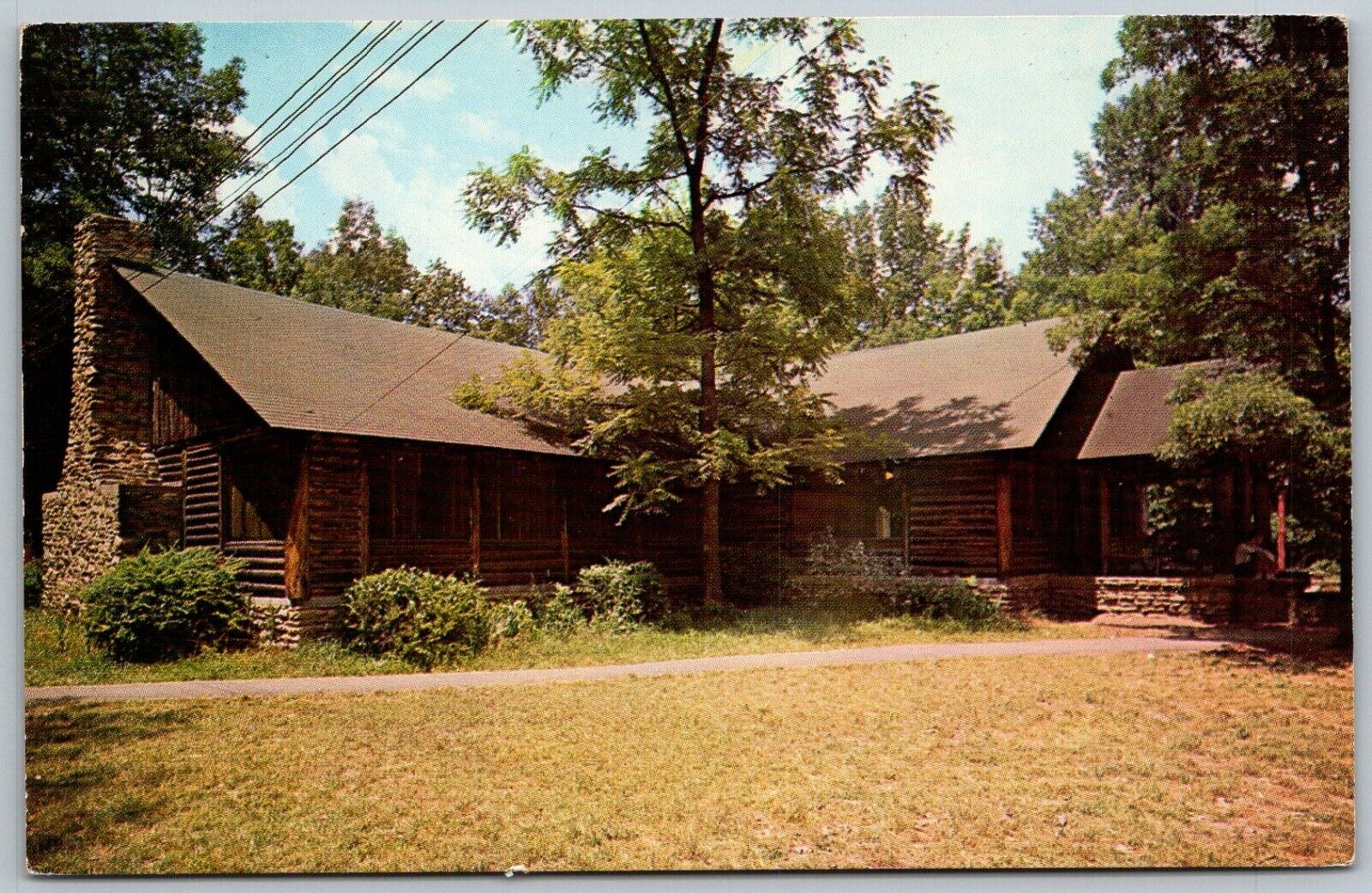 Fulton Ohio 1966 Postcard Lutheran Memorial Camp Lodge