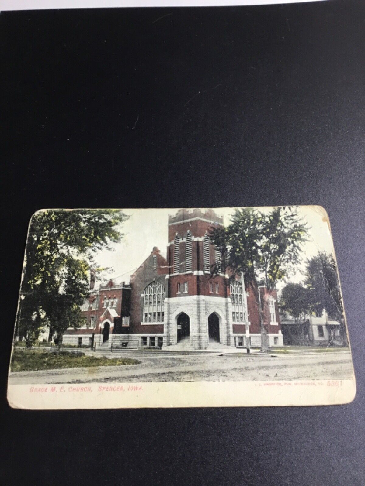1909 Spencer, Iowa Postcard - Grace M.E. Church 238