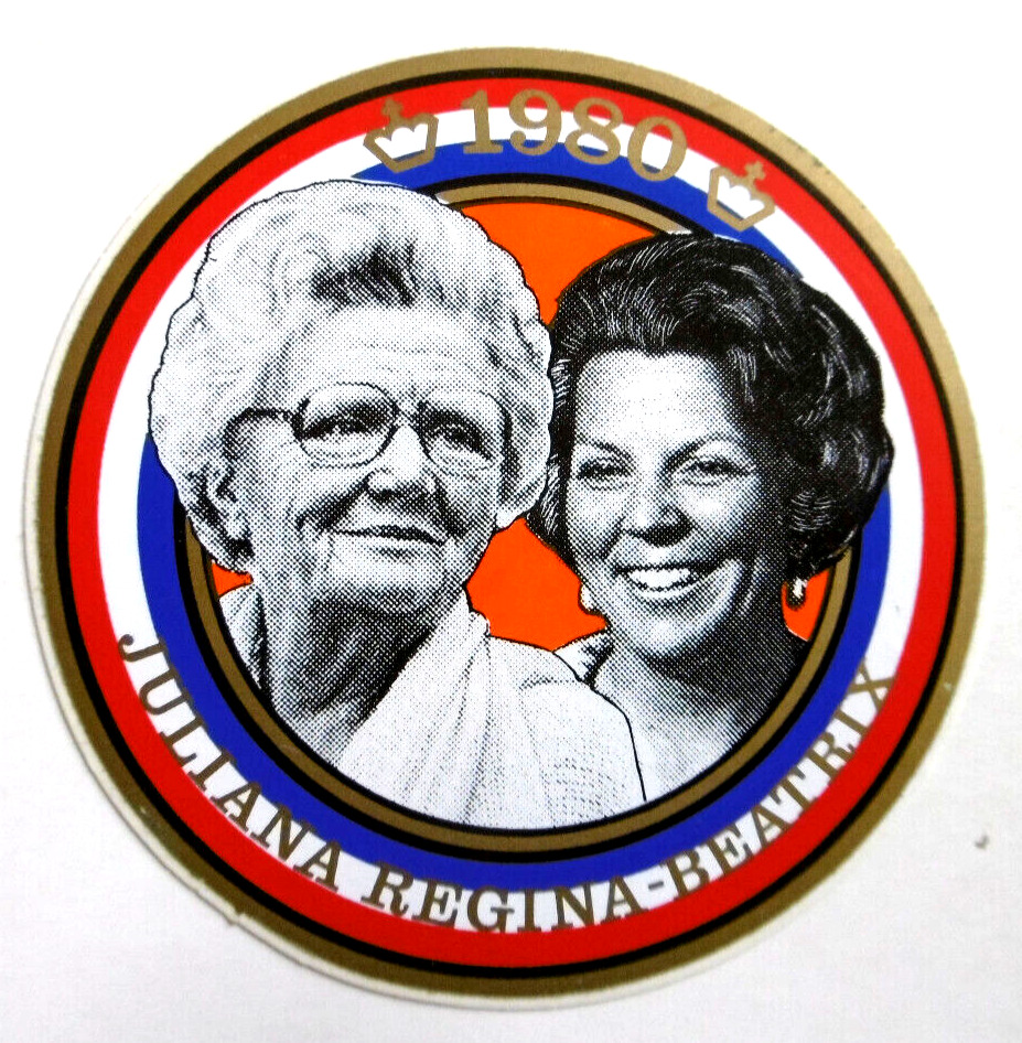 Promotional Stickers Queen Juliana Reginy Beatrix of The Netherlands 1980